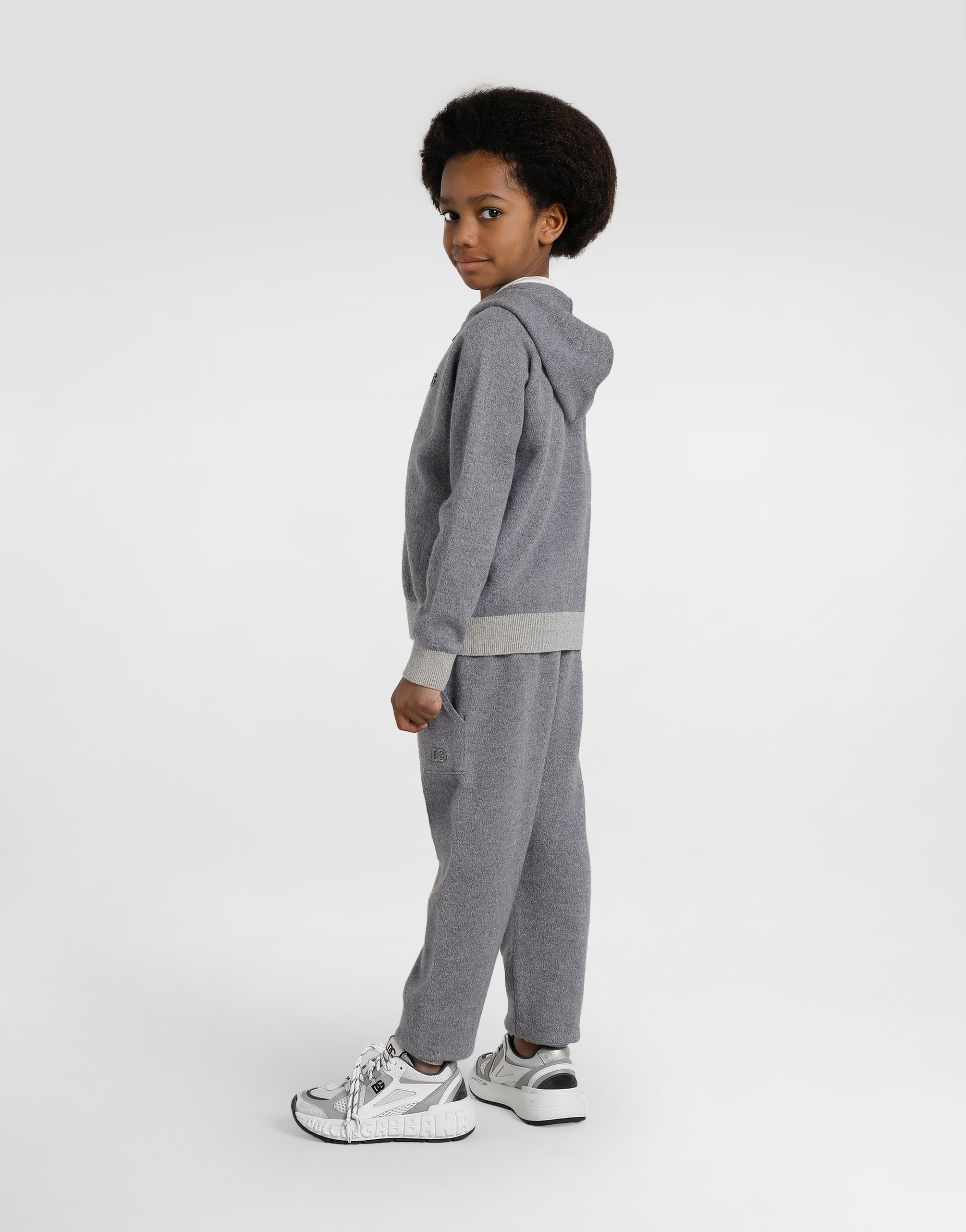 Wool and cashmere fleece cardigan
