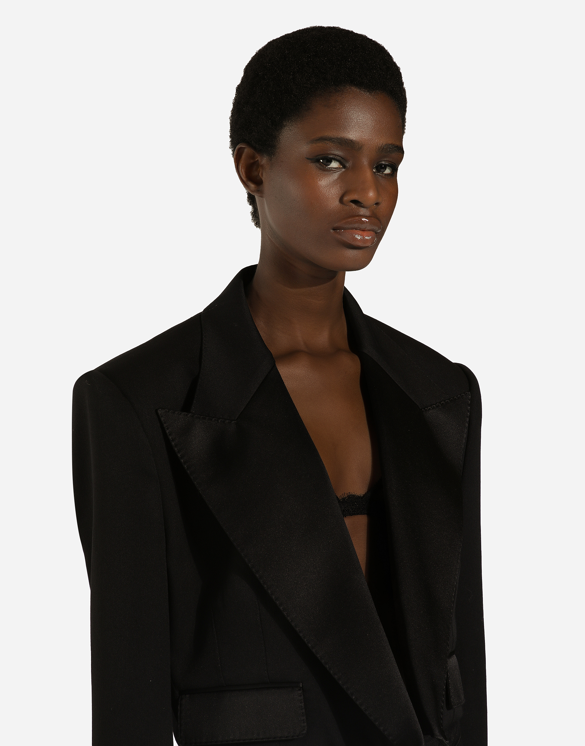 Dolce & Gabbana Long-sleeved Suit Coat In Black
