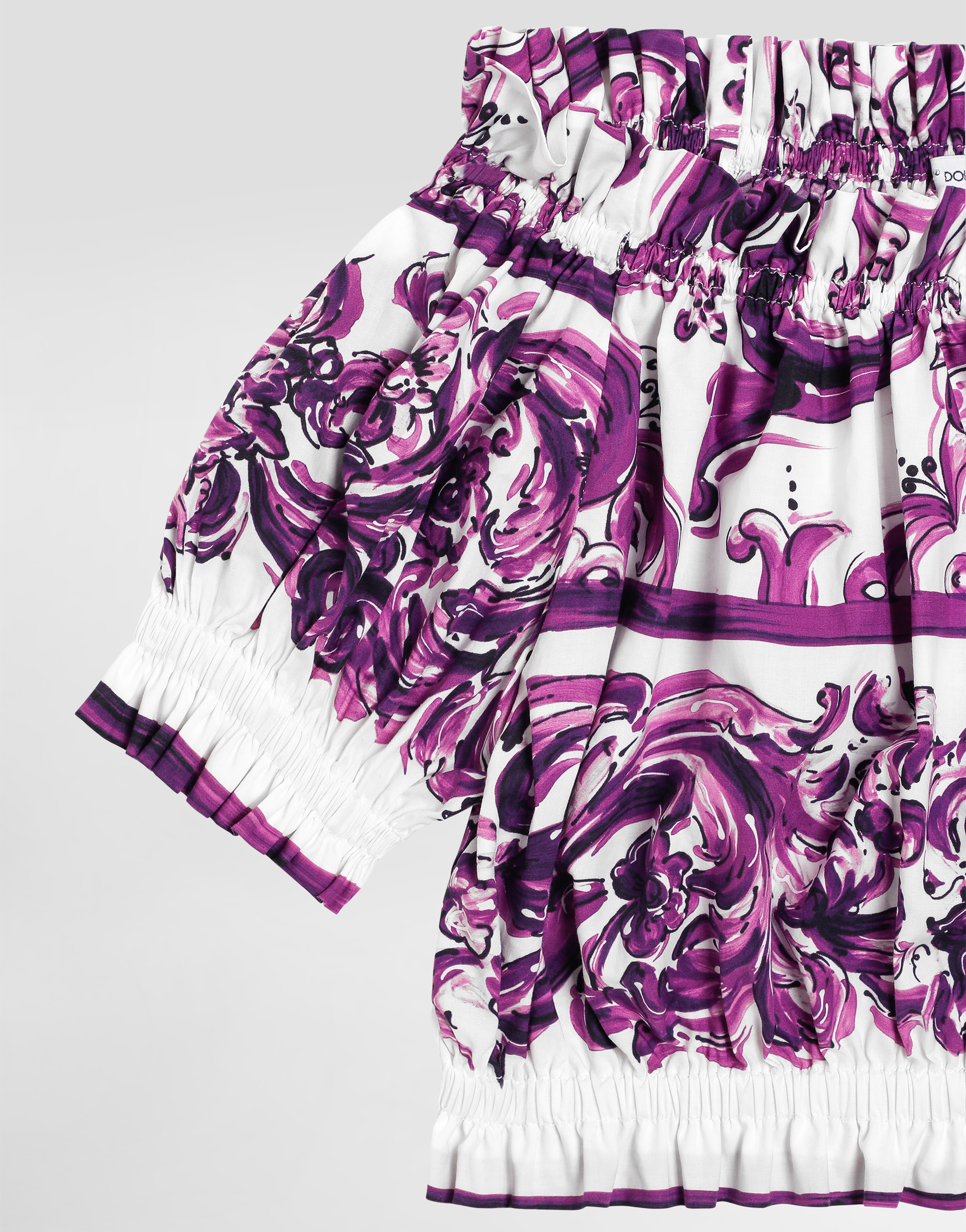 Dolce & Gabbana Majolica-print Poplin Top