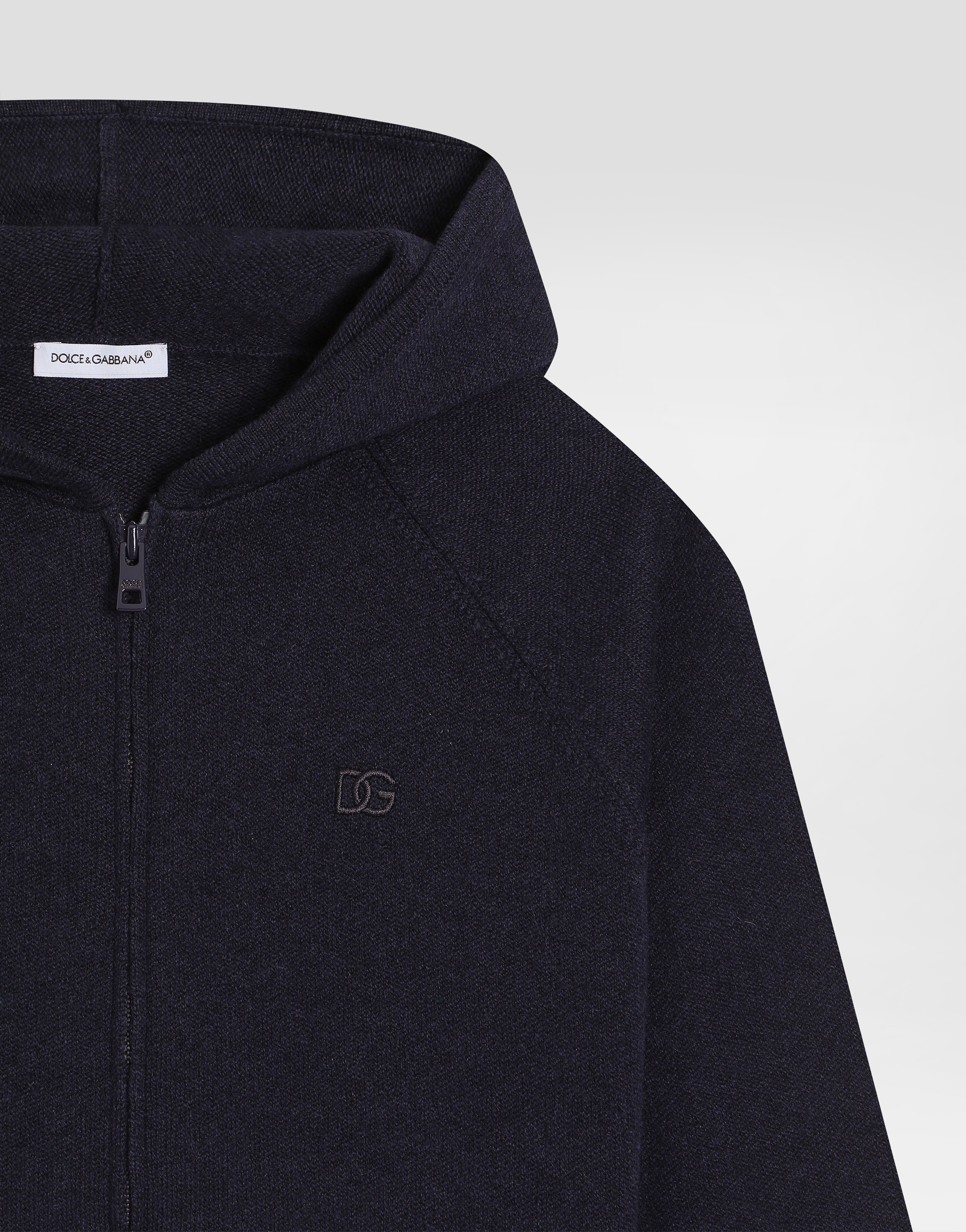 Wool and cashmere fleece cardigan