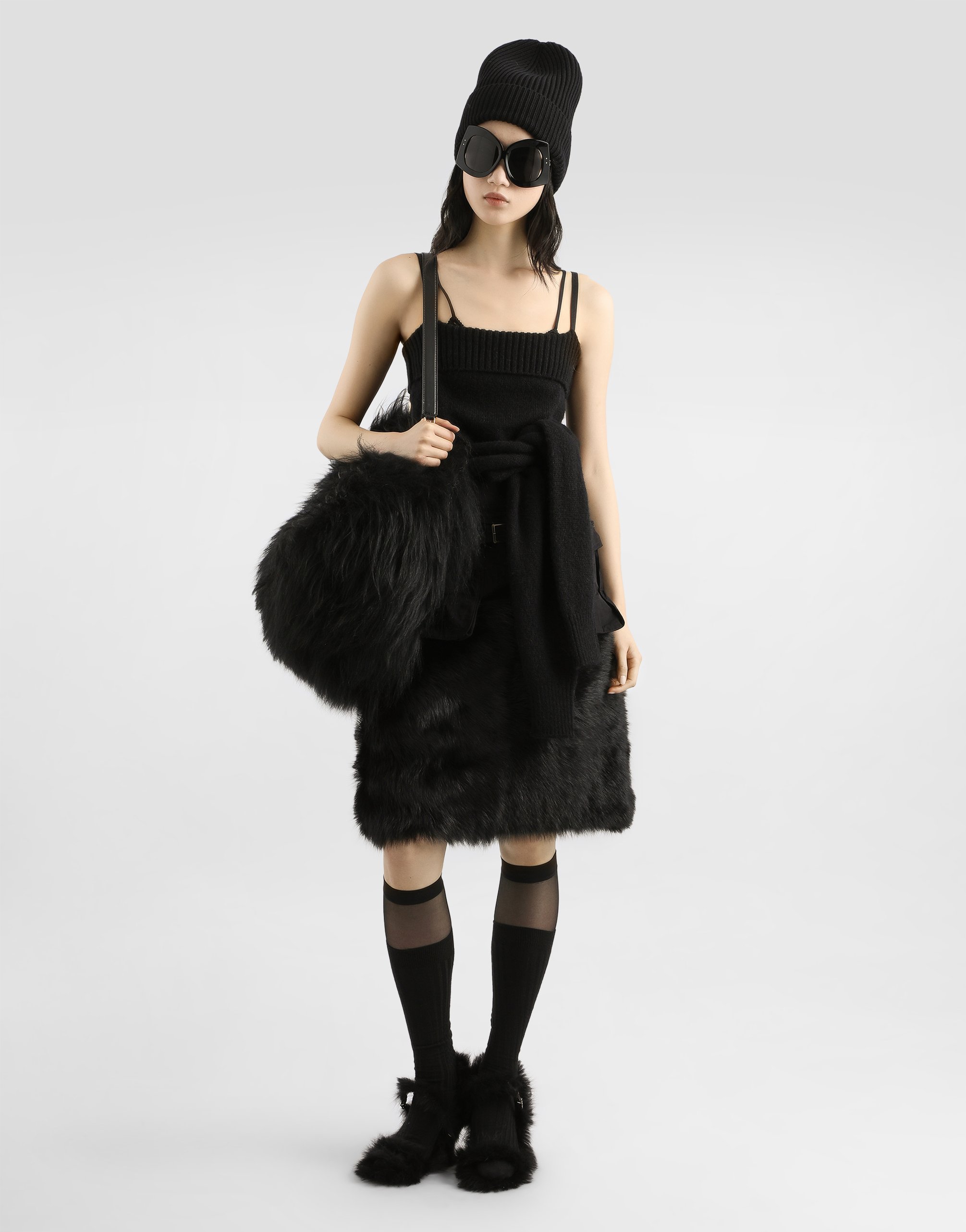 Dolce & Gabbana Wool Blend Tank Top In Black
