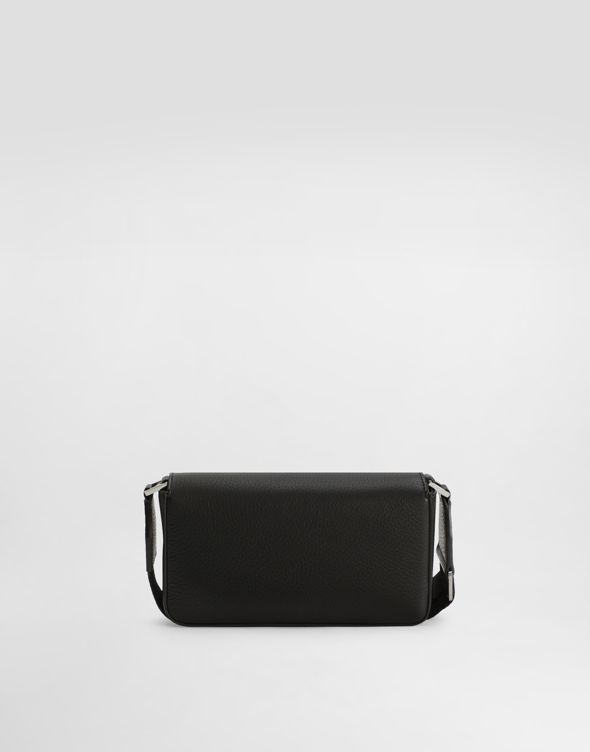 Dolce & Gabbana Logo-embossed Leather Messenger Bag In ブラック