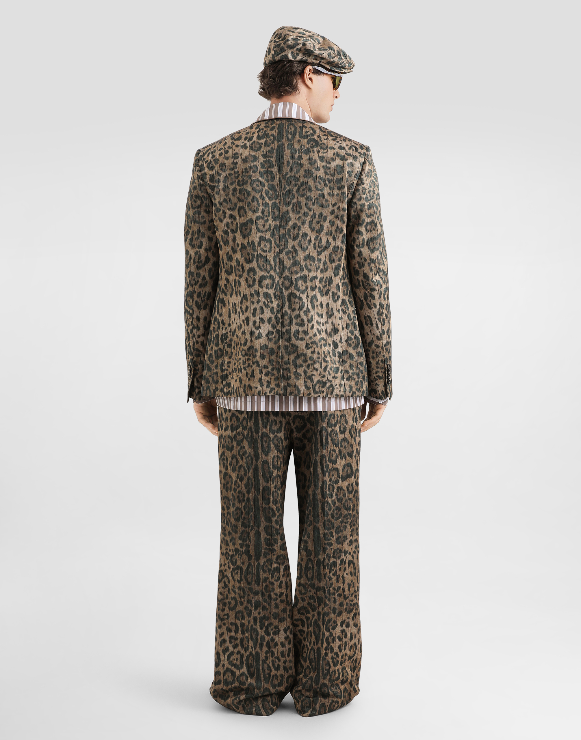  Dolce & Gabbana Dolce & Gabbana Leopard-print Jacquard Double-breasted Jacket - Man Suits And Blazers Animal Print 52 