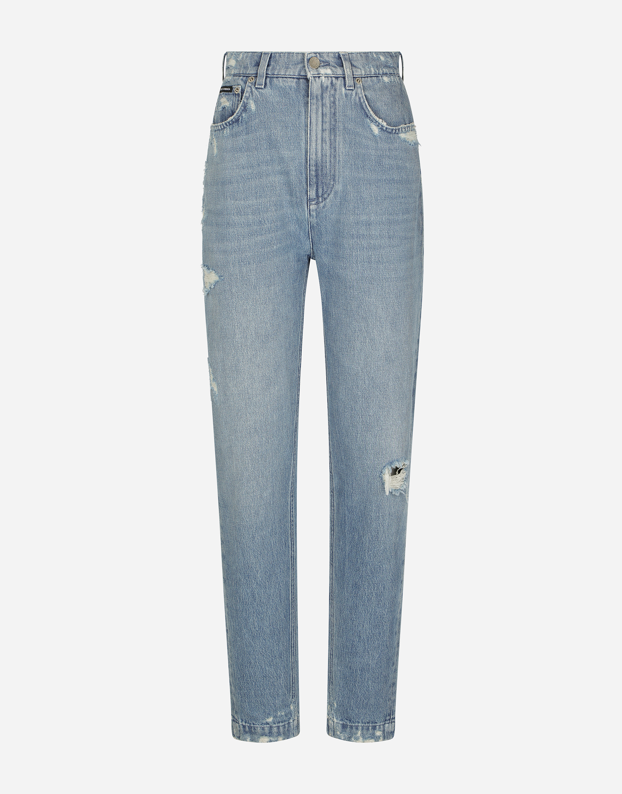 Dolce & Gabbana Jeans With Mini-ripped Details - Woman Denim And Jeans Multi-colored Cotton