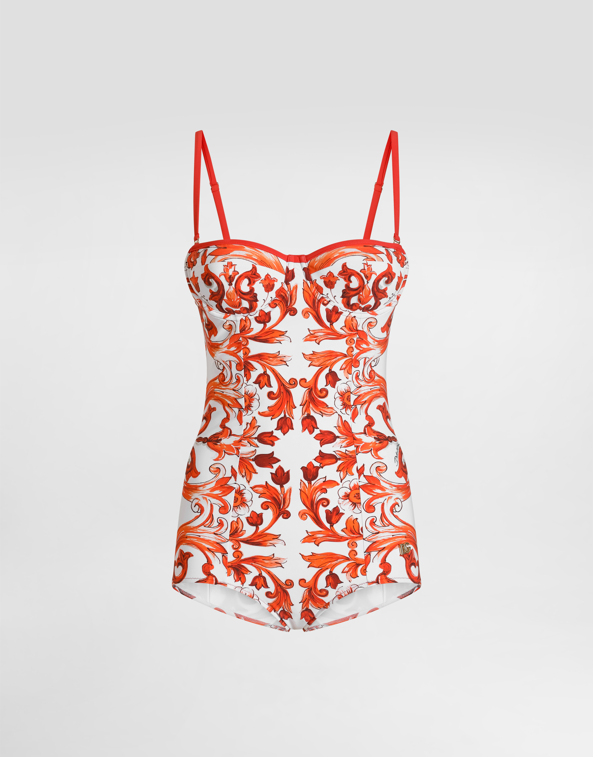 Majolica-print one-piece swimsuit in Multicolor for Women