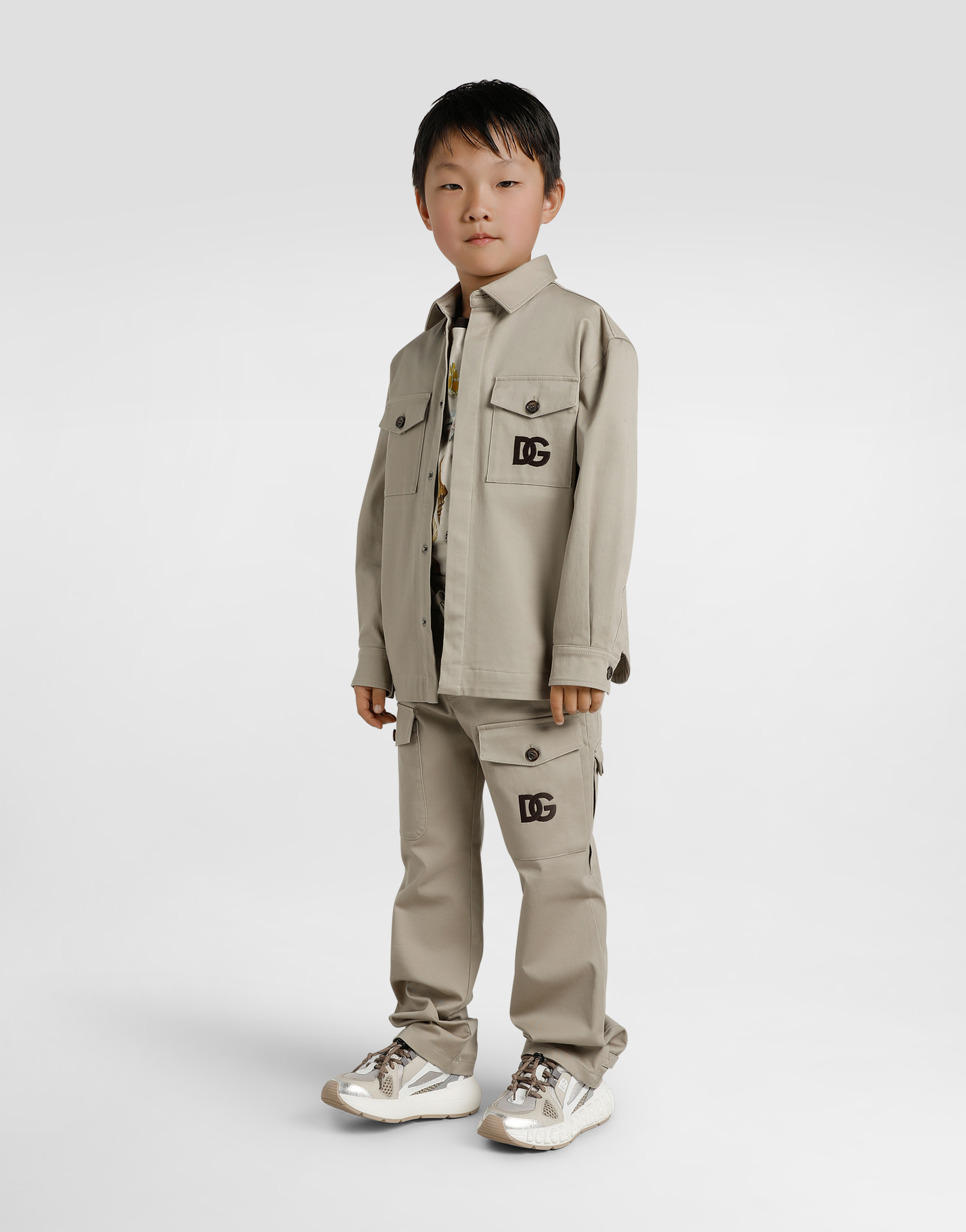 Stretch gabardine shirt