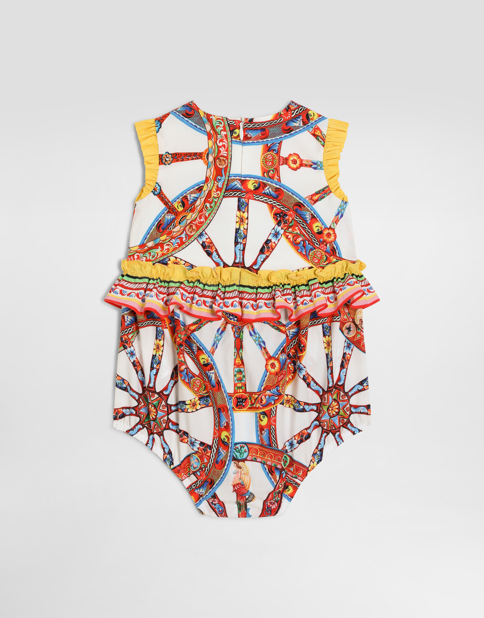  Dolce & Gabbana Barboteuse En Popeline à Imprimé Carretto - Femme Lots Cadeaux Et Bodys Multicolor 3/6 Months 