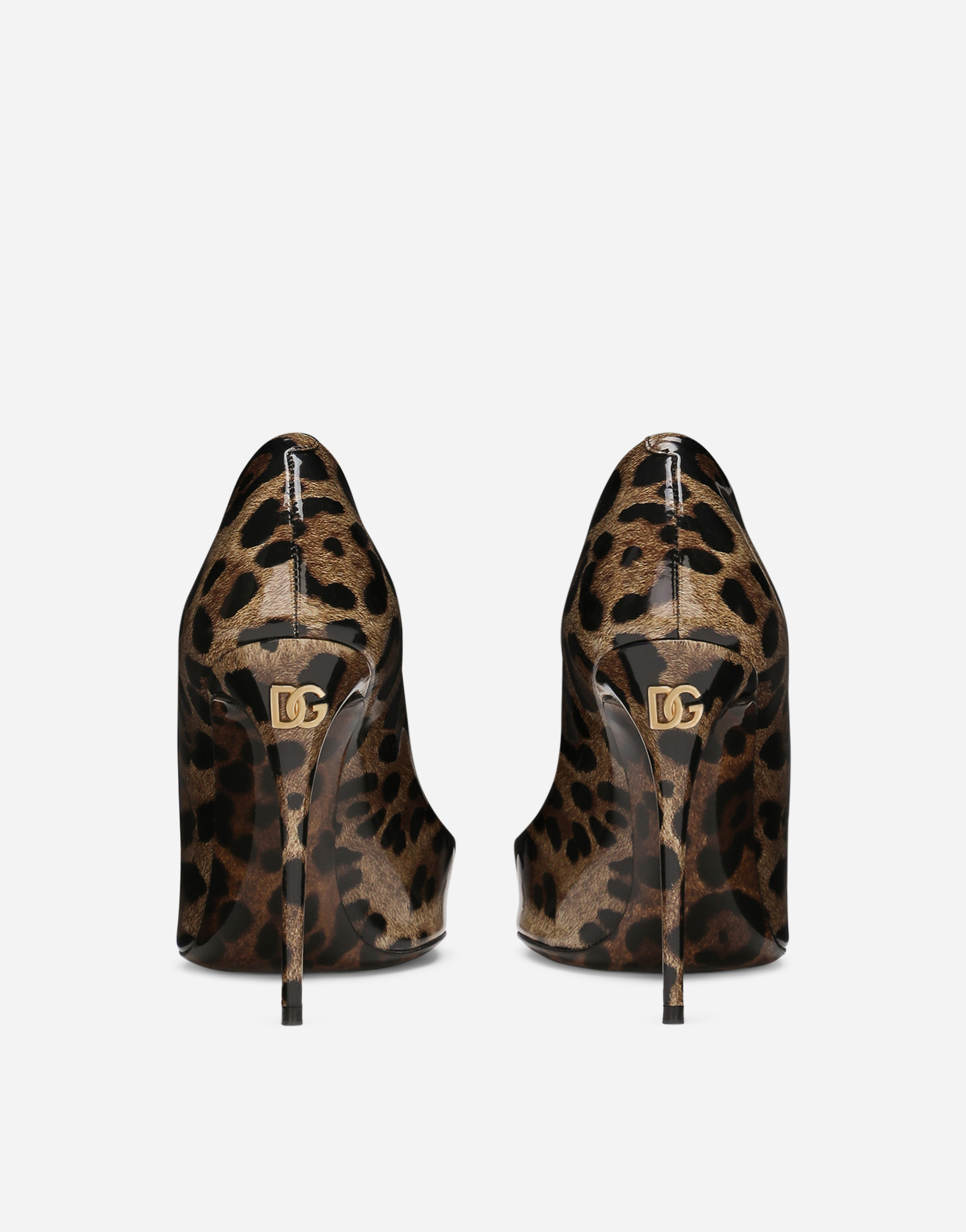  Dolce & Gabbana Pumps Aus Glänzendem Kalbsleder Mit Print - Frau Pumps Und Slingbacks Animalprint Leder 41 