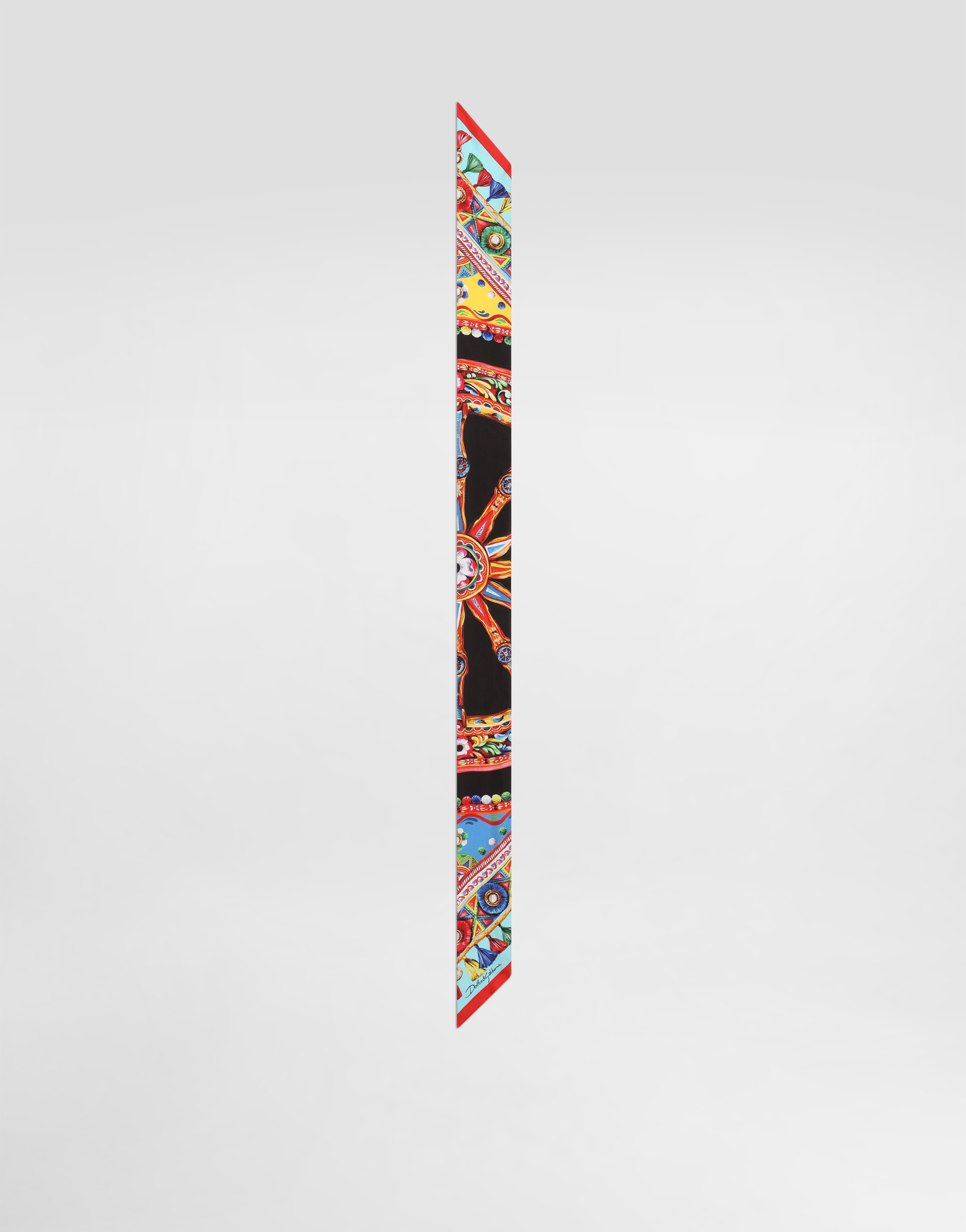 Dolce & Gabbana カレット プリント シルク ツイル バンドゥ（6x100）