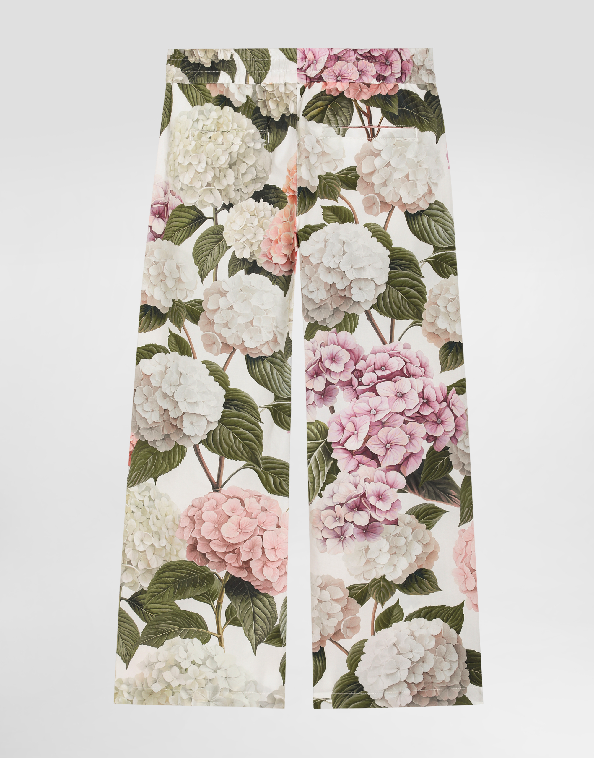Dolce & Gabbana Hydrangea-print Poplin Trousers In Multi