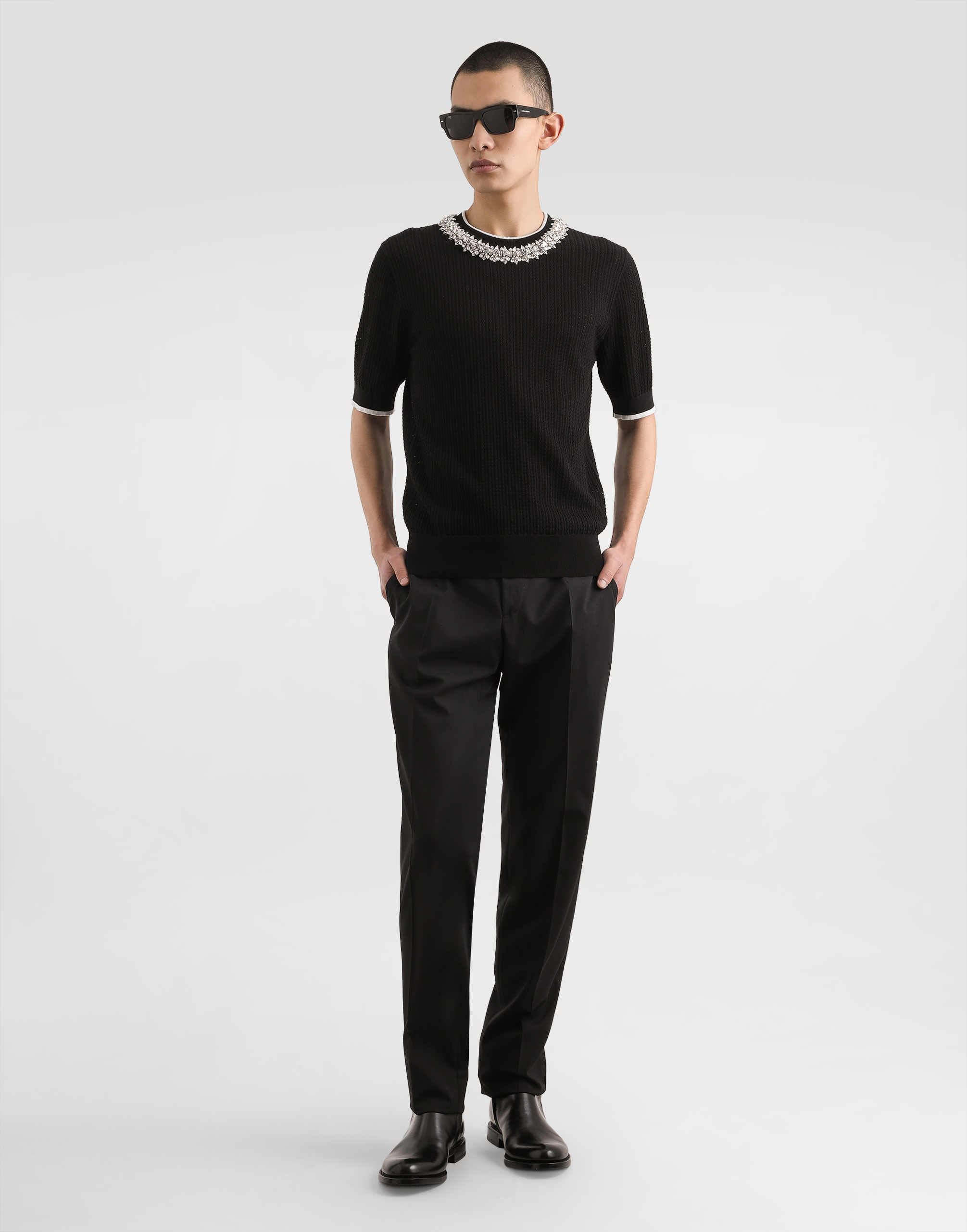Cotton crewneck pullover