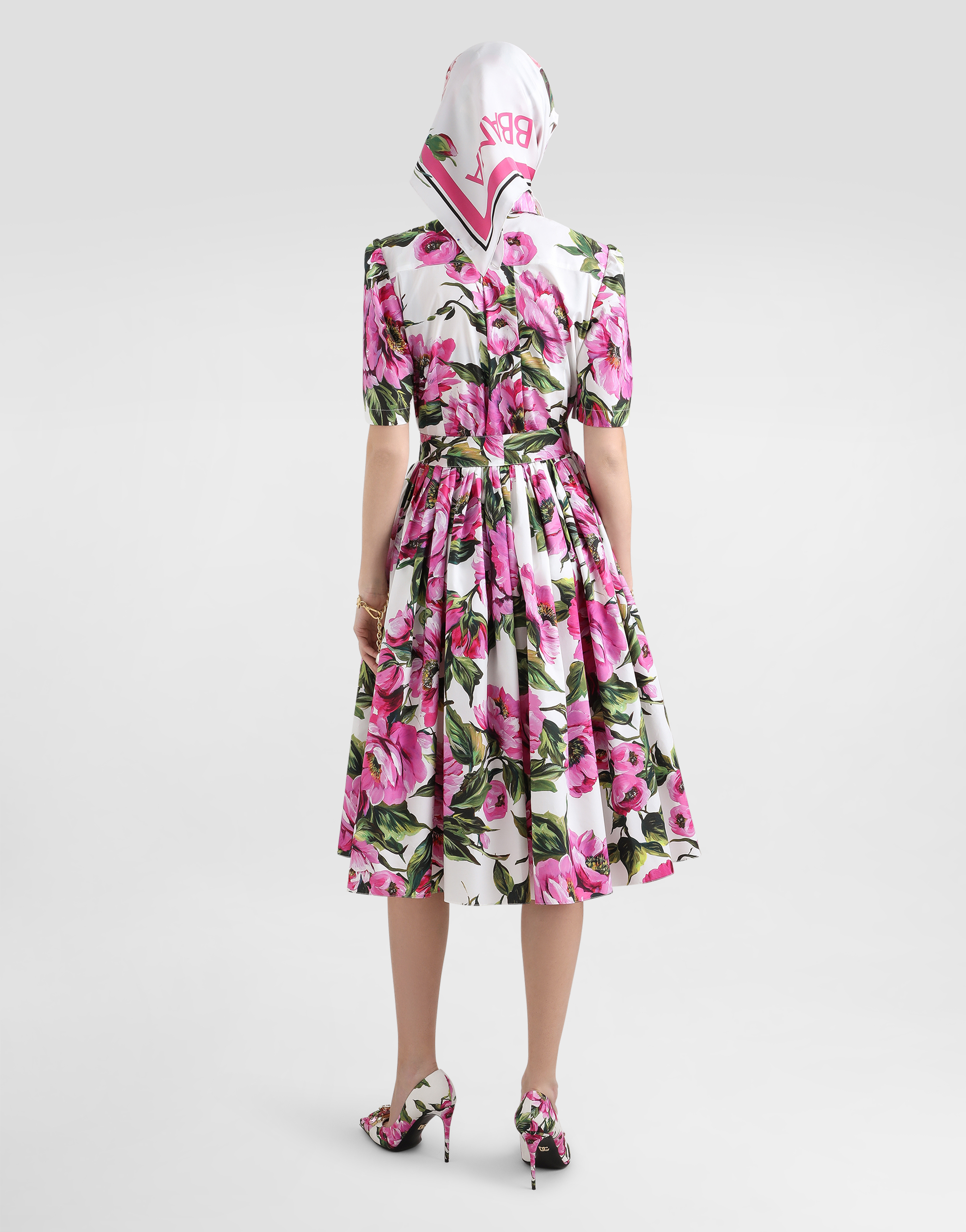 Dolce & Gabbana Floral Shirt Dress In Print