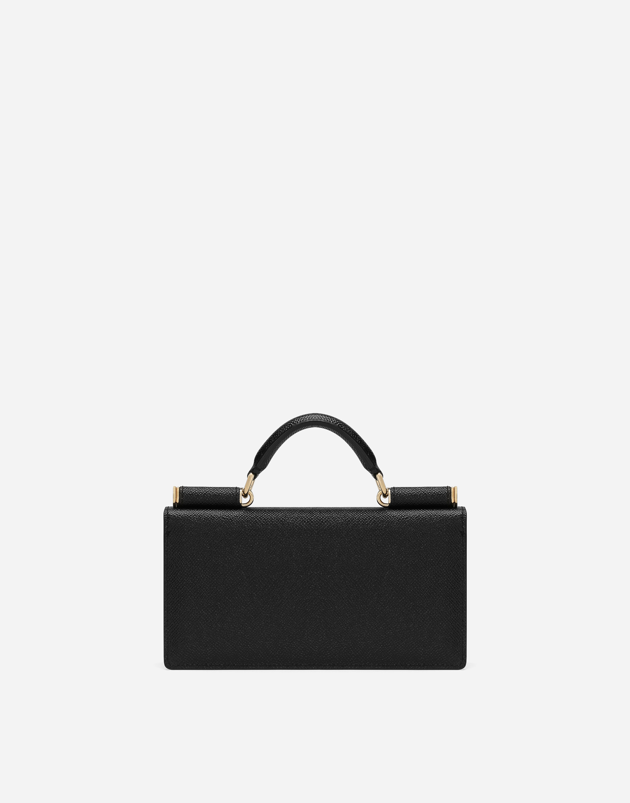 Dolce & Gabbana Dauphine-print Calfskin Mini Bag In ブラック