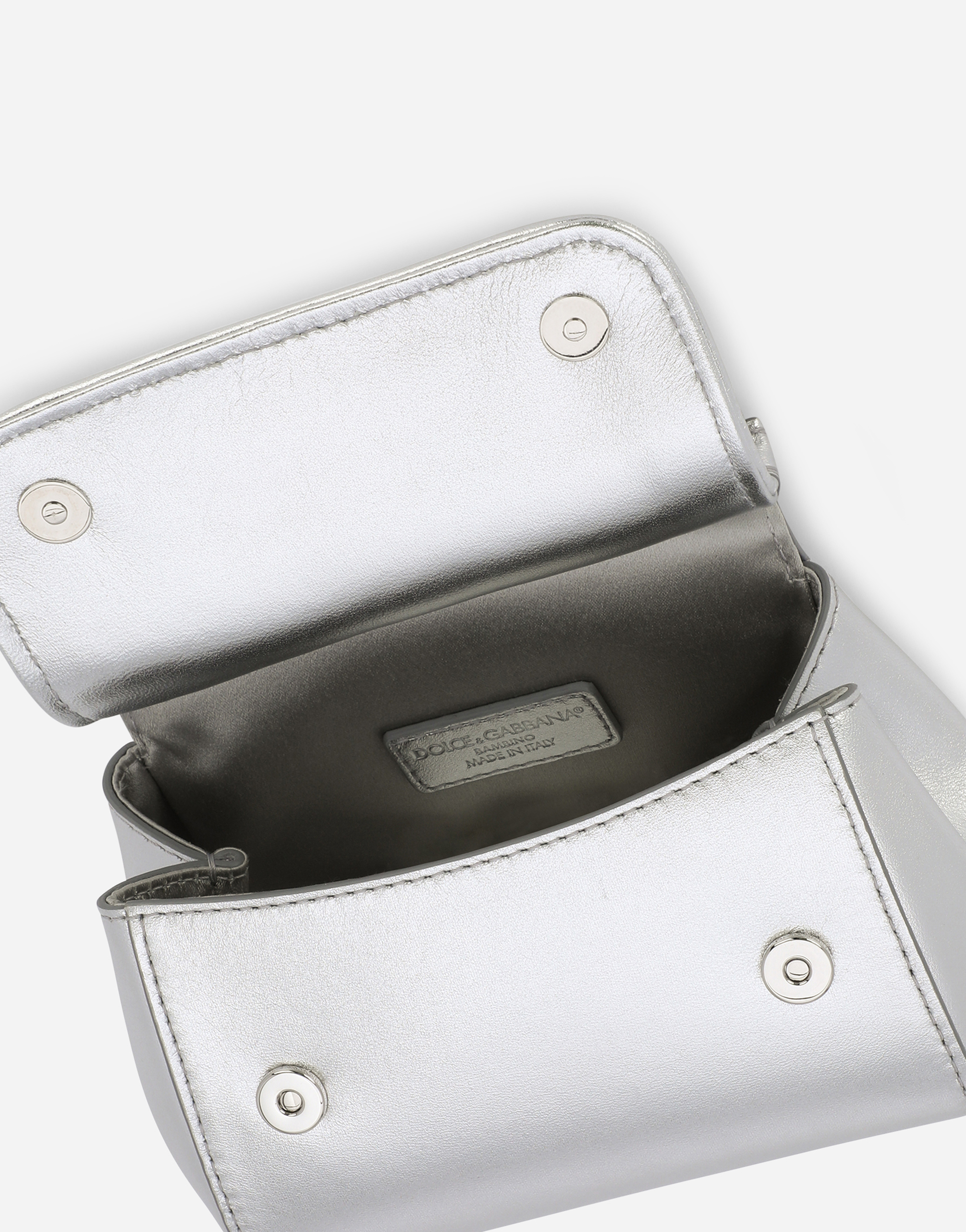 DOLCE & GABBANA FOILED NAPPA LEATHER MINI SICILY BAG