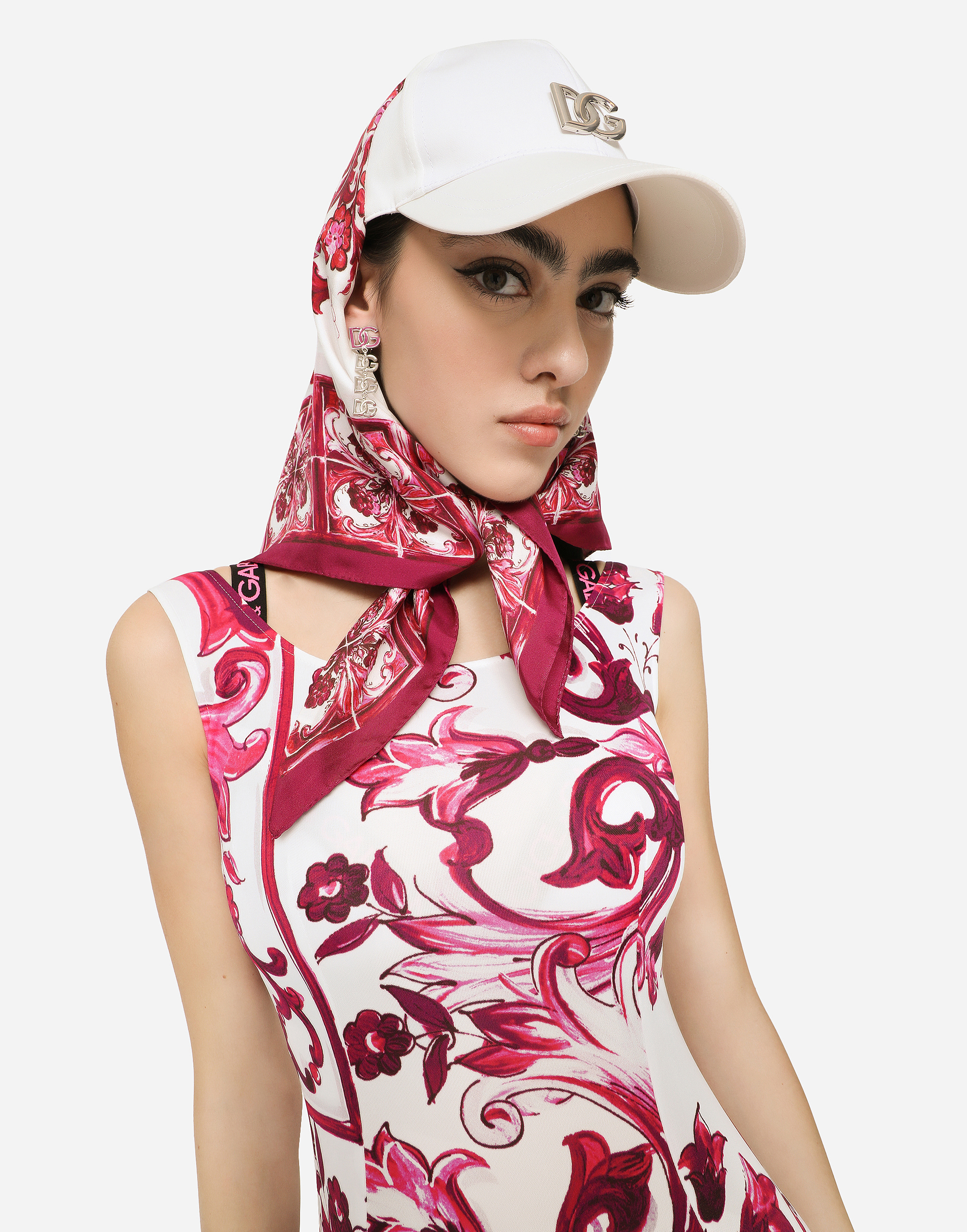 DOLCE & GABBANA LONG EARRINGS WITH TWO-TONE DG MULTI-LOGO