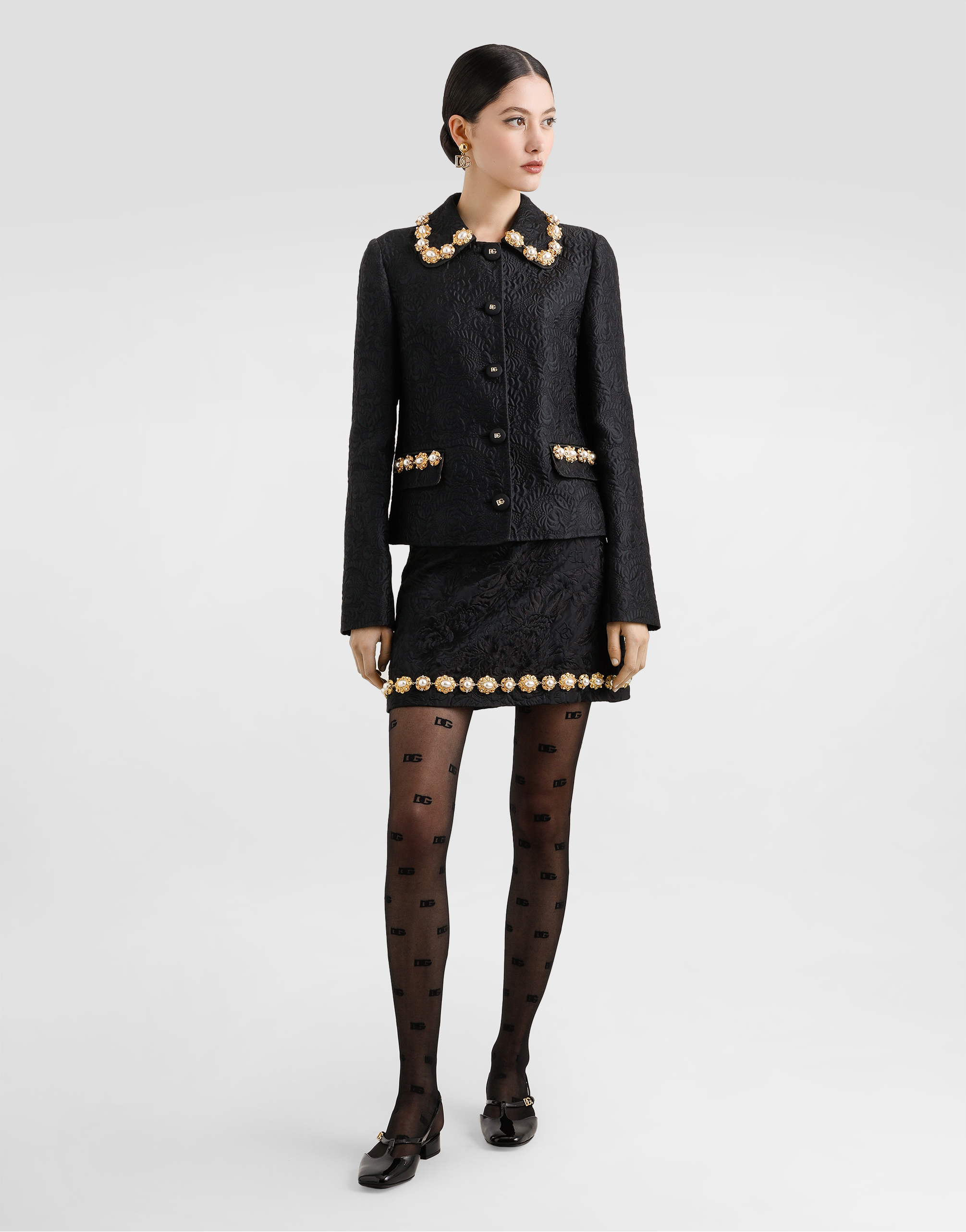 Brocade miniskirt