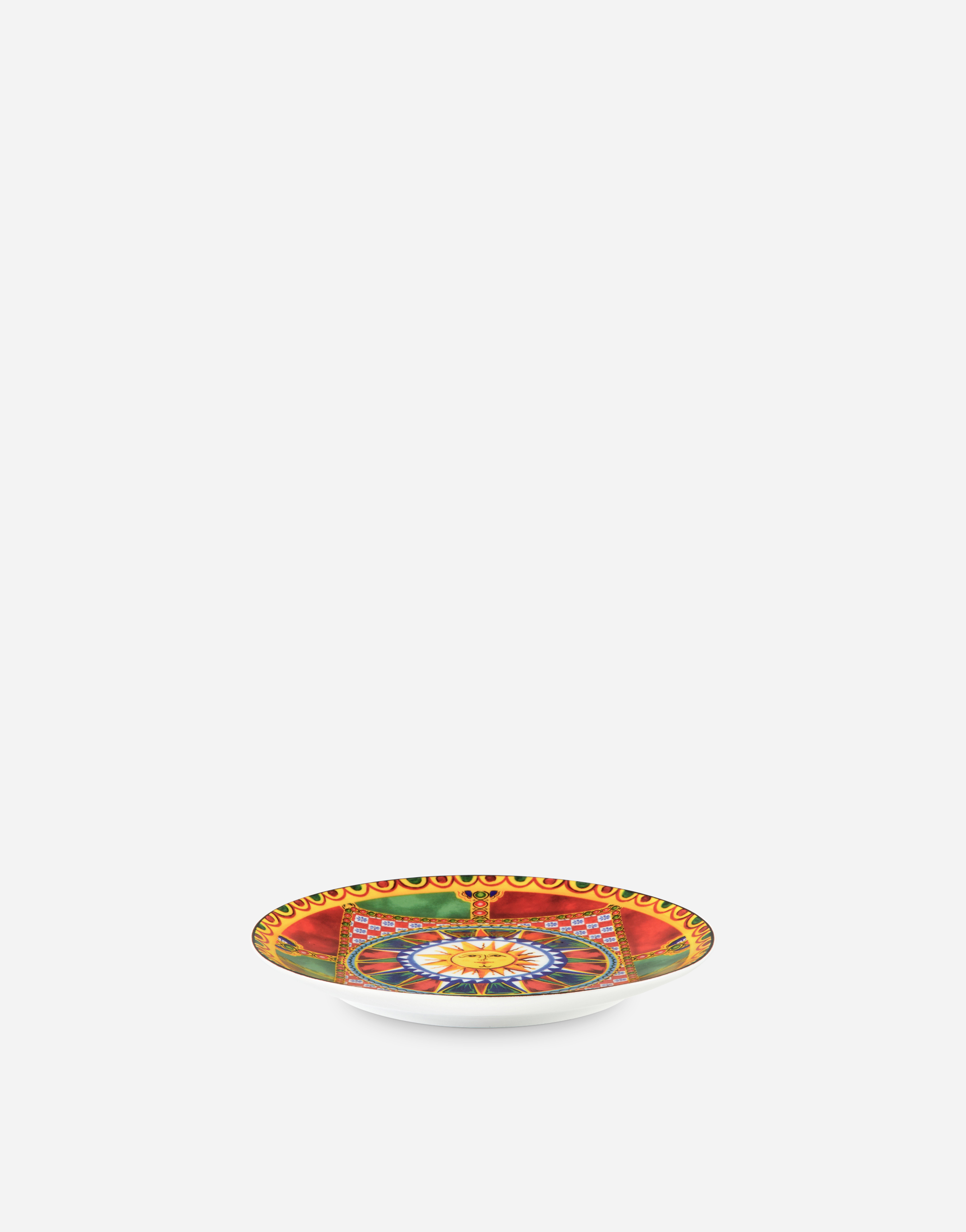 Dolce & Gabbana Set 2 Porcelain Bread Plates In Multicolor