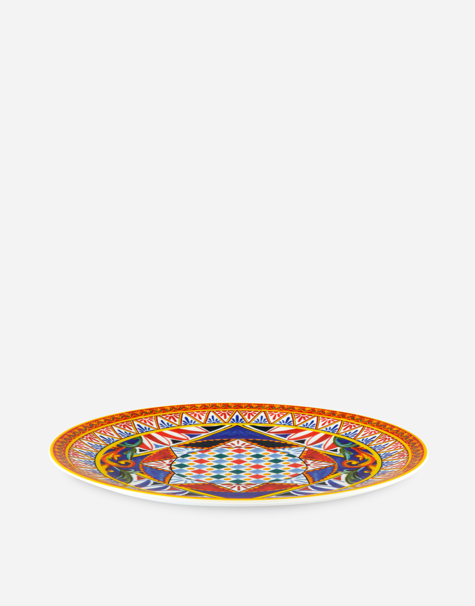 Dolce & Gabbana Porcelain Charger Plate In Multicolor