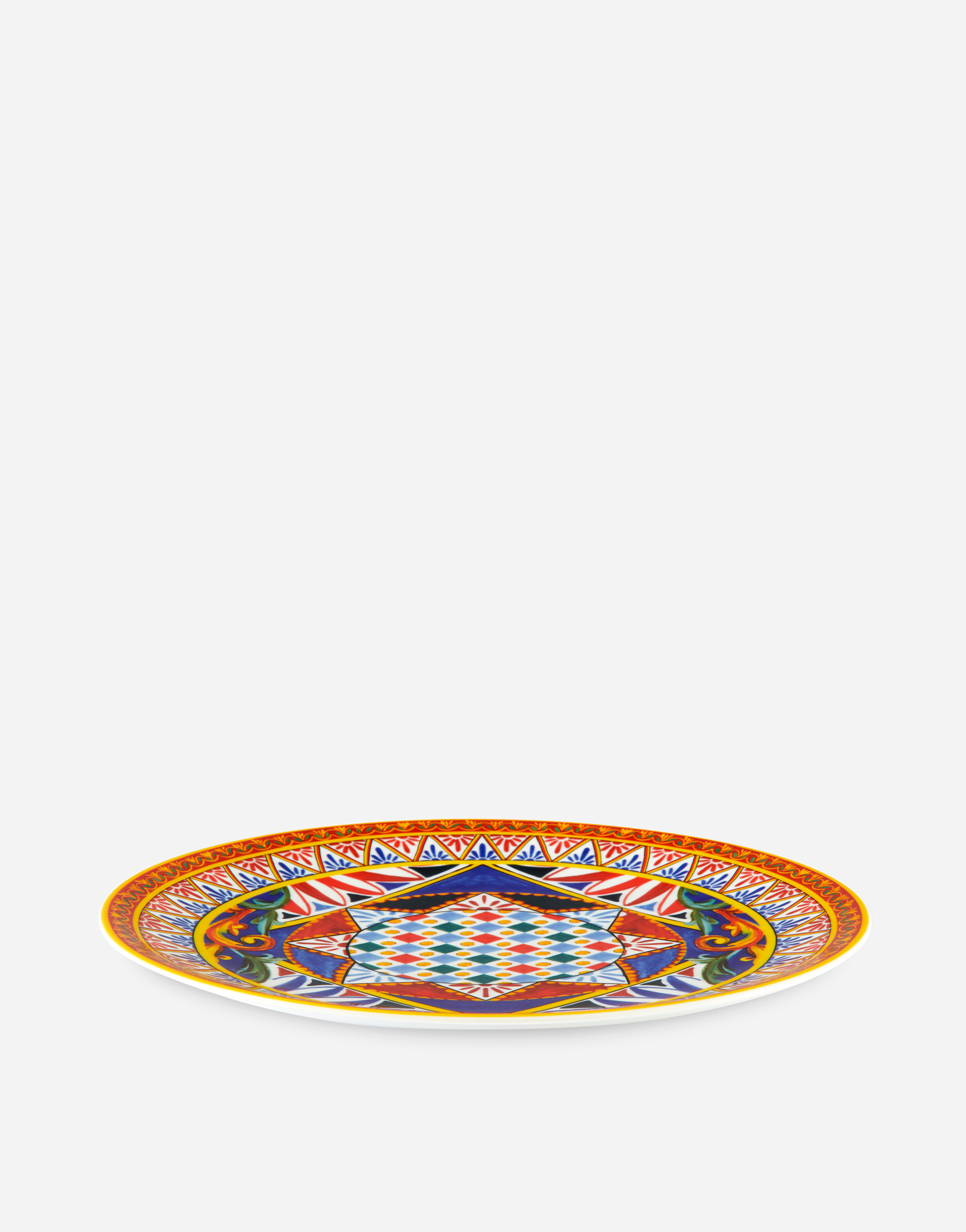 Shop Dolce & Gabbana Porcelain Charger Plate In Multicolor