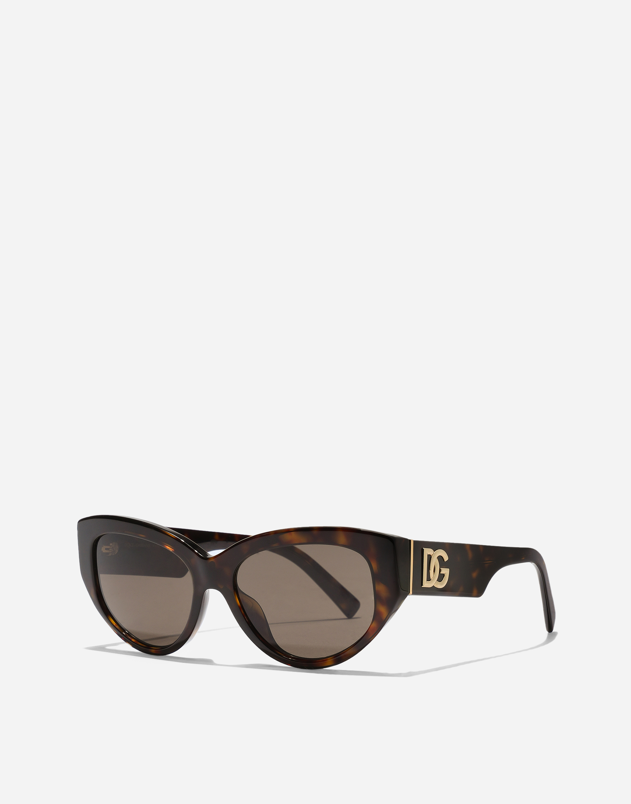 Dolce & Gabbana Dg Crossed Sunglasses In Brown