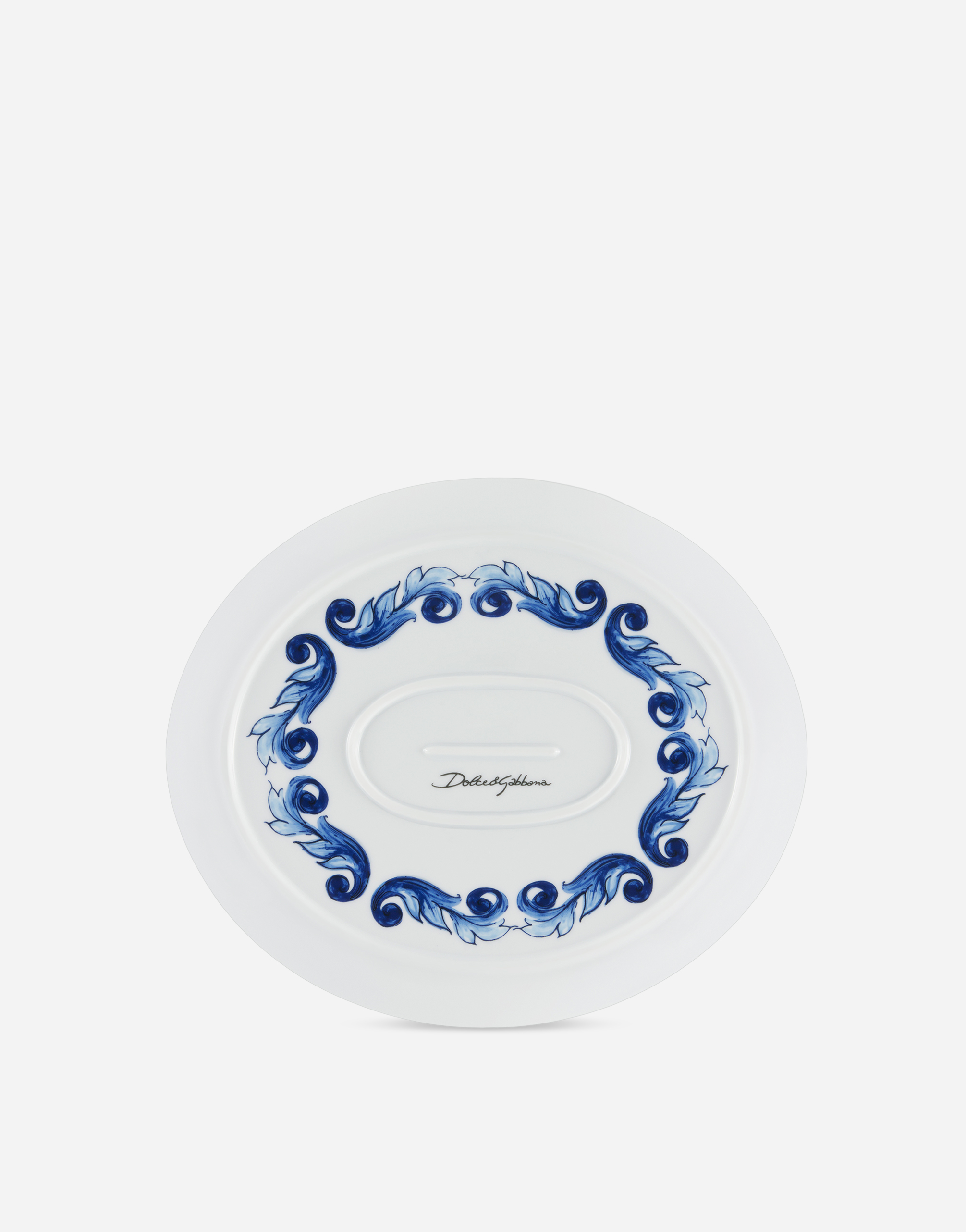 Dolce & Gabbana Porcelain Platter In Multicolor