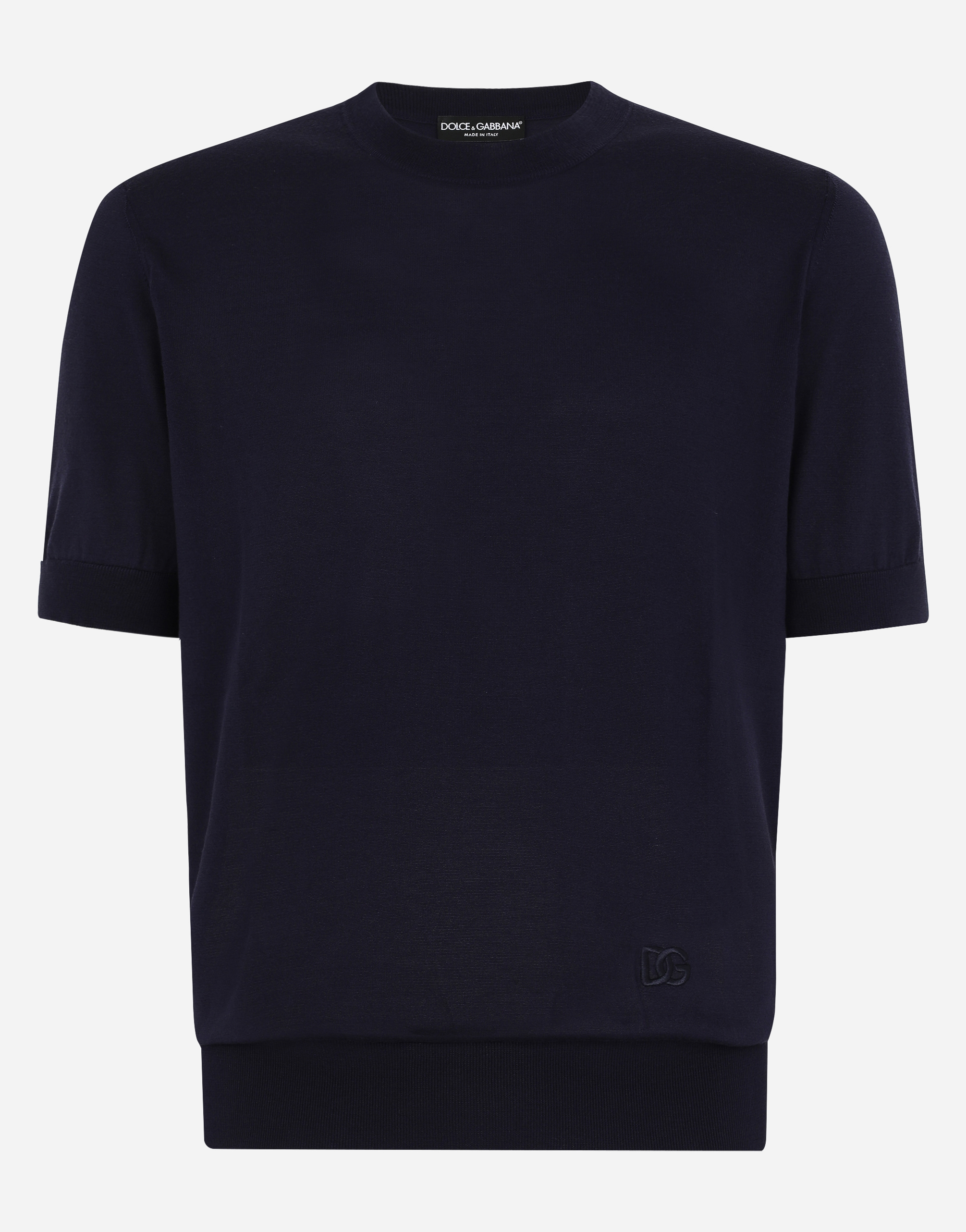 Dolce & Gabbana Pull Girocollo M/c - Man Sweaters And Cardigans Blue