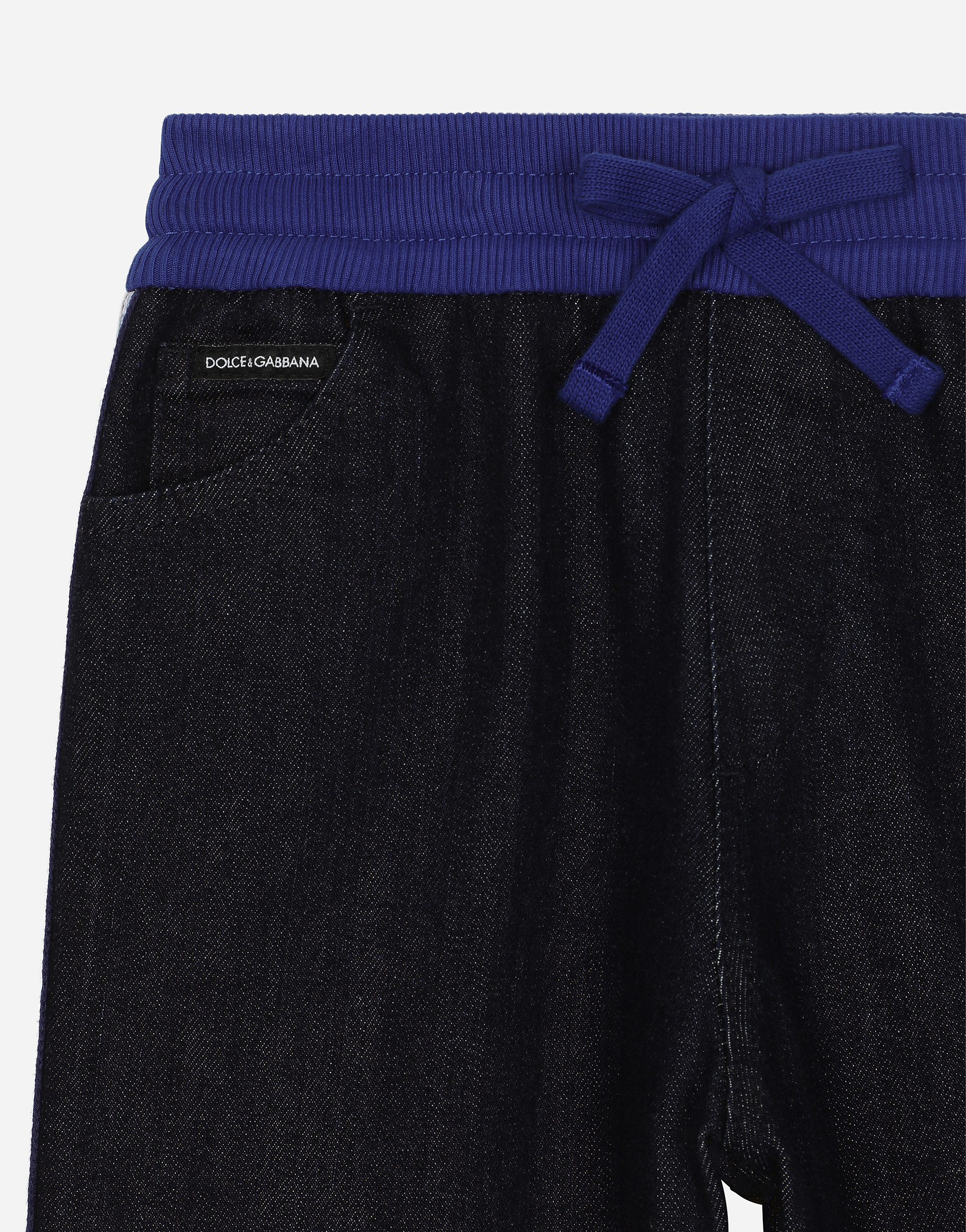Dolce & Gabbana 5-pocket Denim Jeans With Branded Band In Multicolor