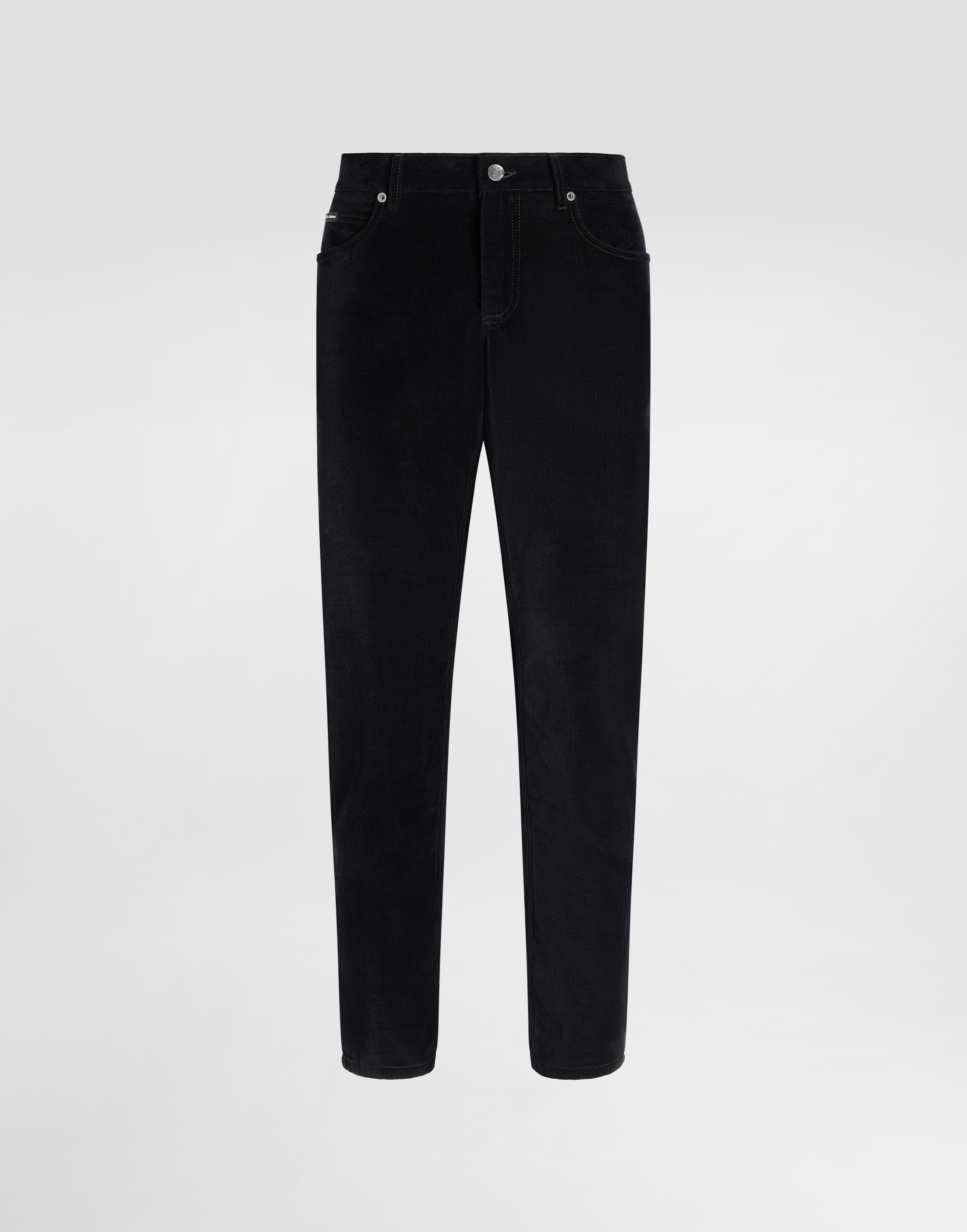 Dolce & Gabbana Straight Trousers With Five-pocket And Belt Loops In Black