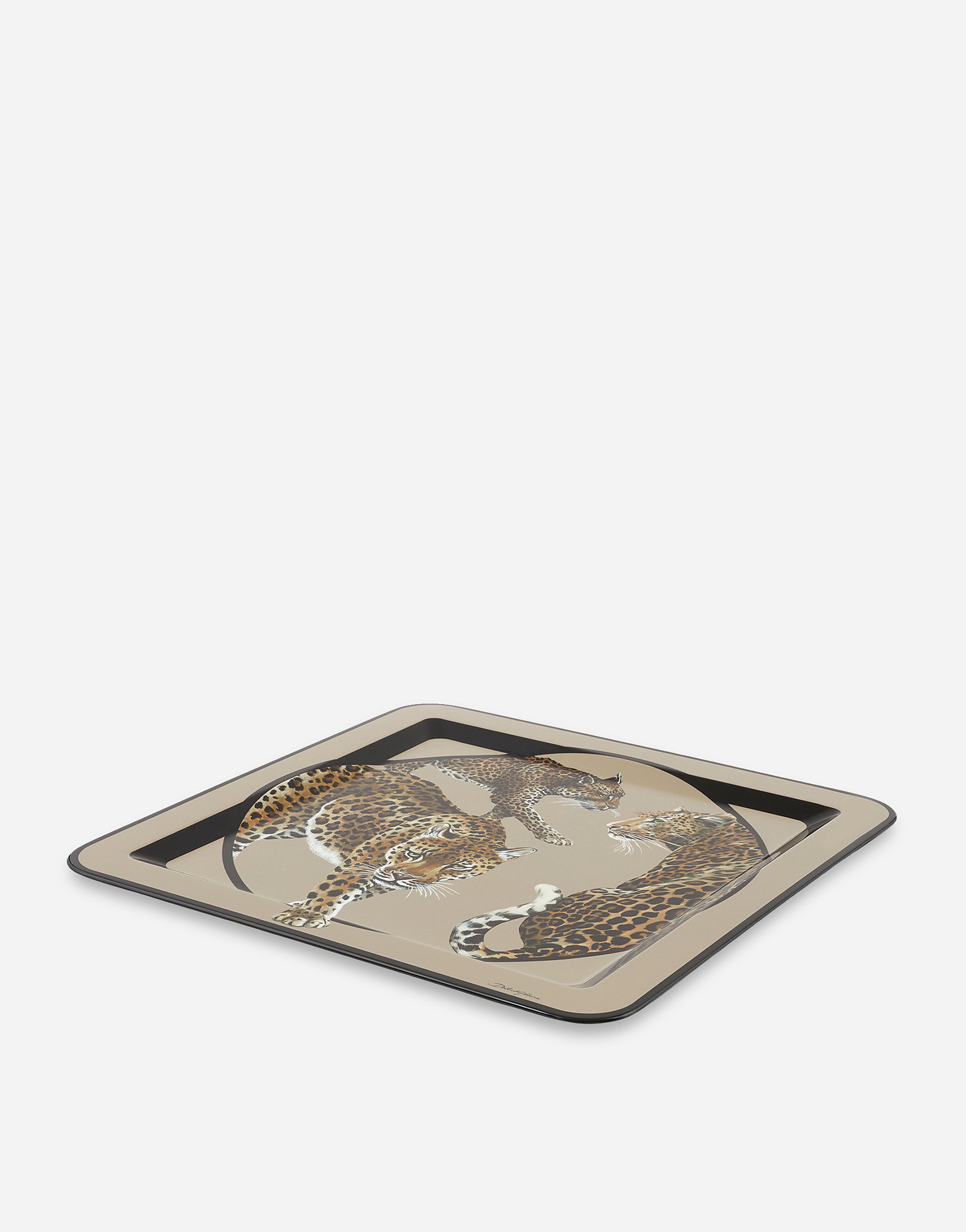 Shop Dolce & Gabbana Wooden Tray Large In Multicolor