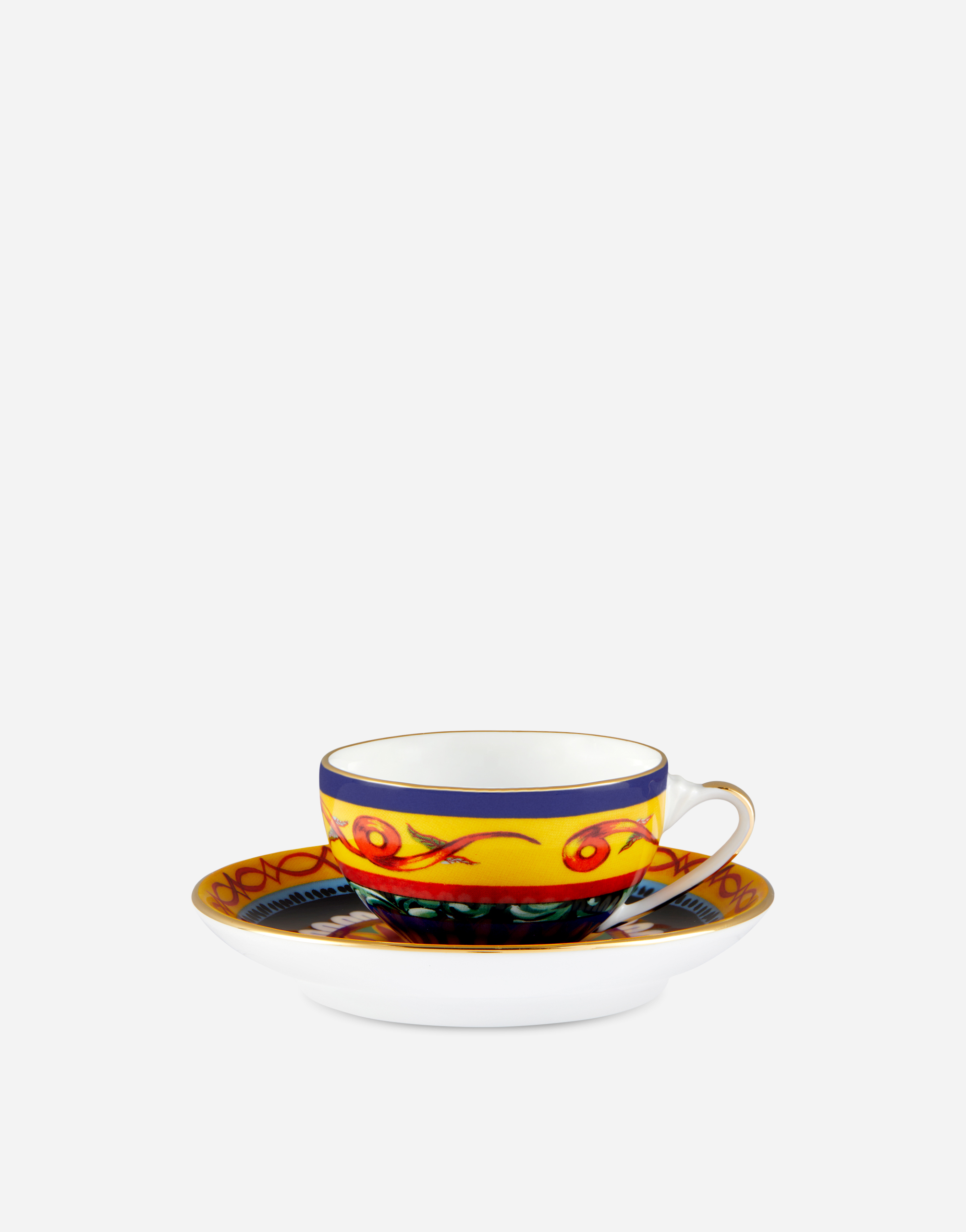 Dolce & Gabbana Porcelain Espresso Set In Multicolor