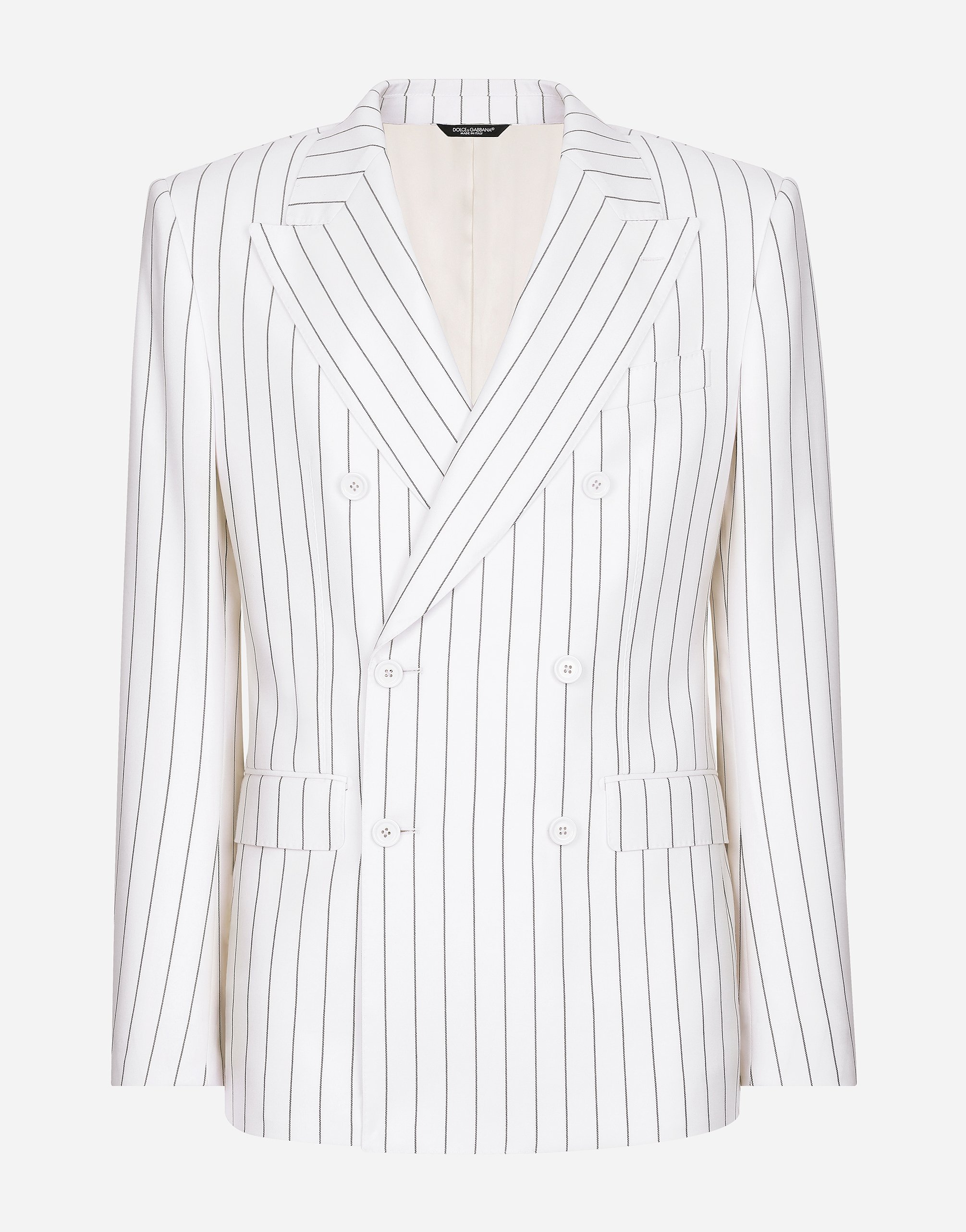 Dolce & Gabbana Double-breasted Pinstripe Sicilia-fit Jacket - Man Suits And Blazers Multicolor