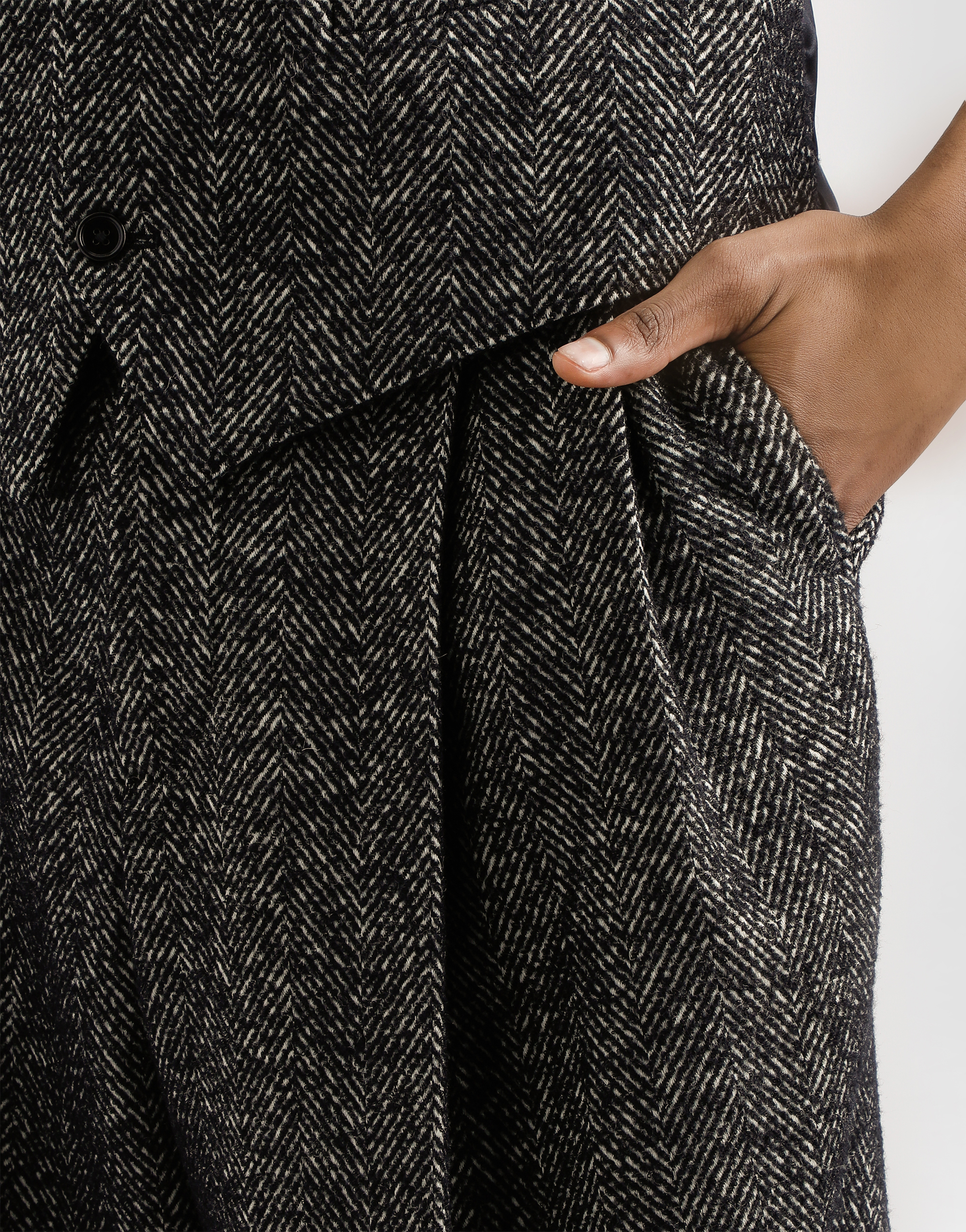 Wool chevron trousers