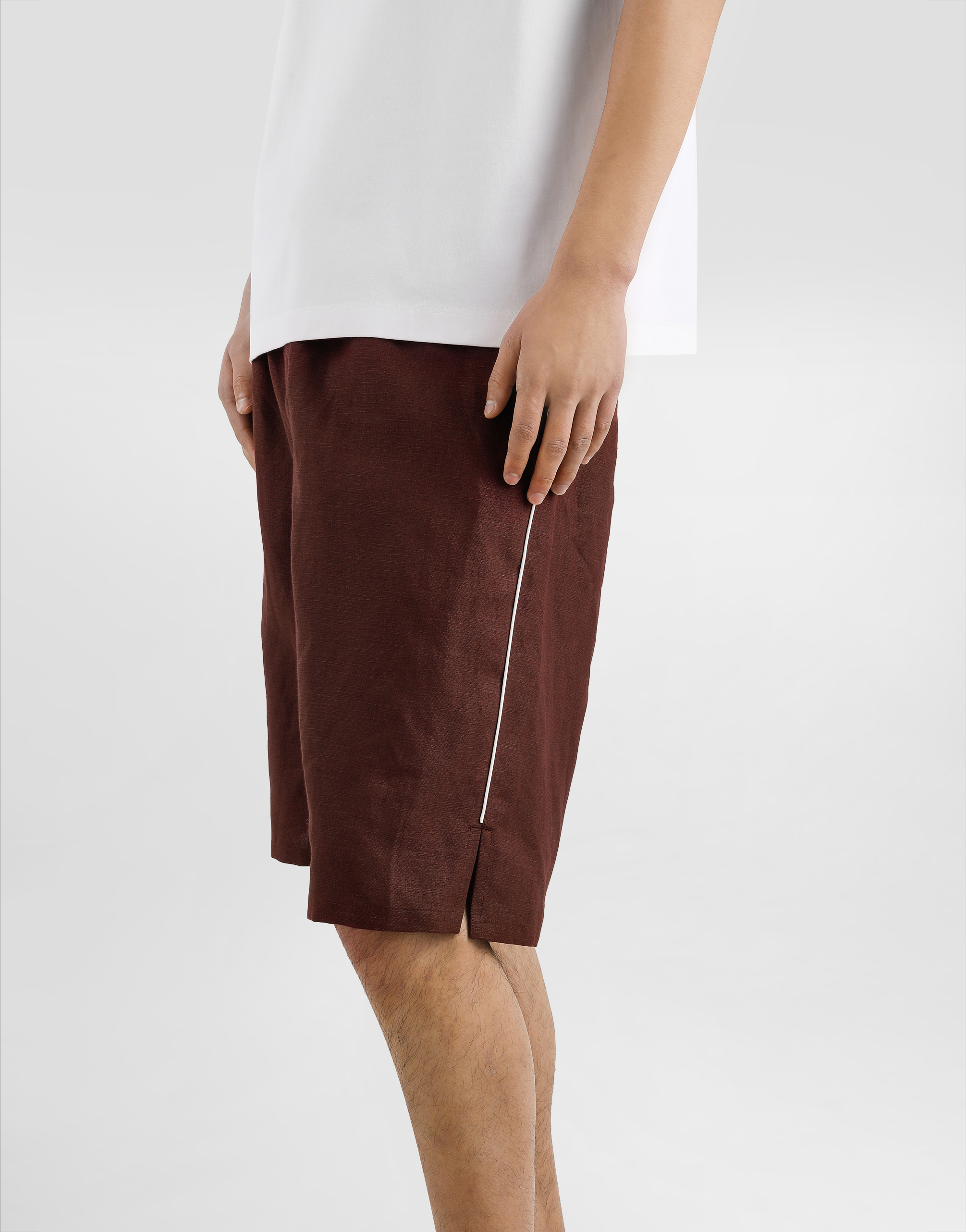 Dolce & Gabbana Linen Fabric Shorts In Multicolor