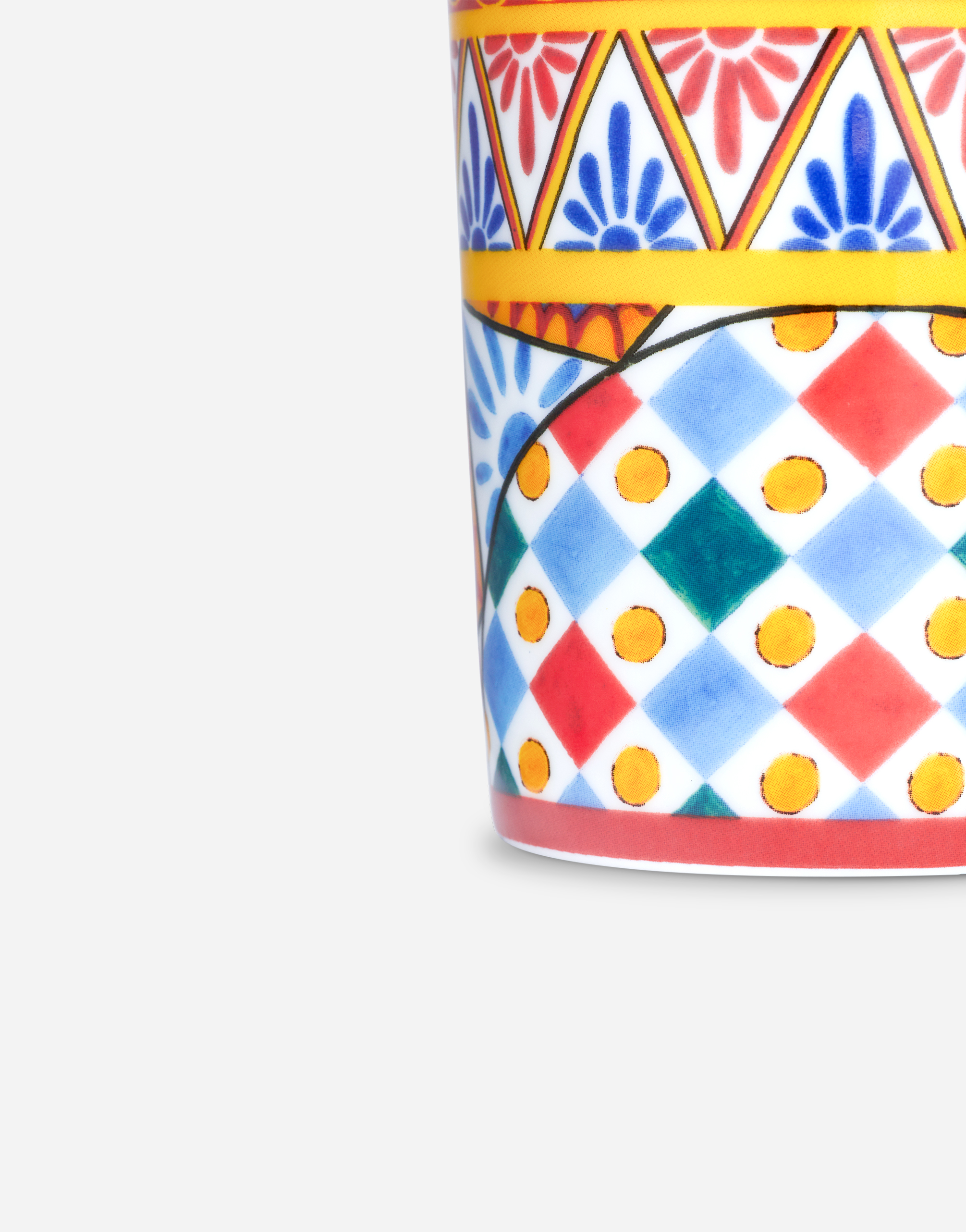 Shop Dolce & Gabbana Porcelain Water Glass In Multicolor