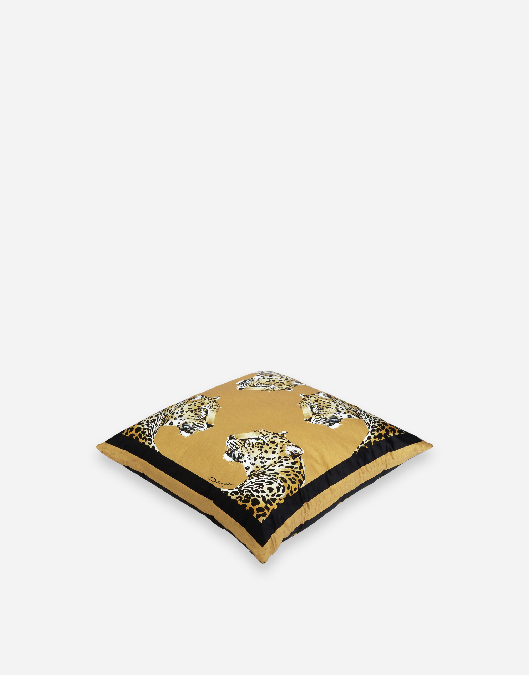 Shop Dolce & Gabbana Duchesse Cotton Cushion Medium In Multicolor