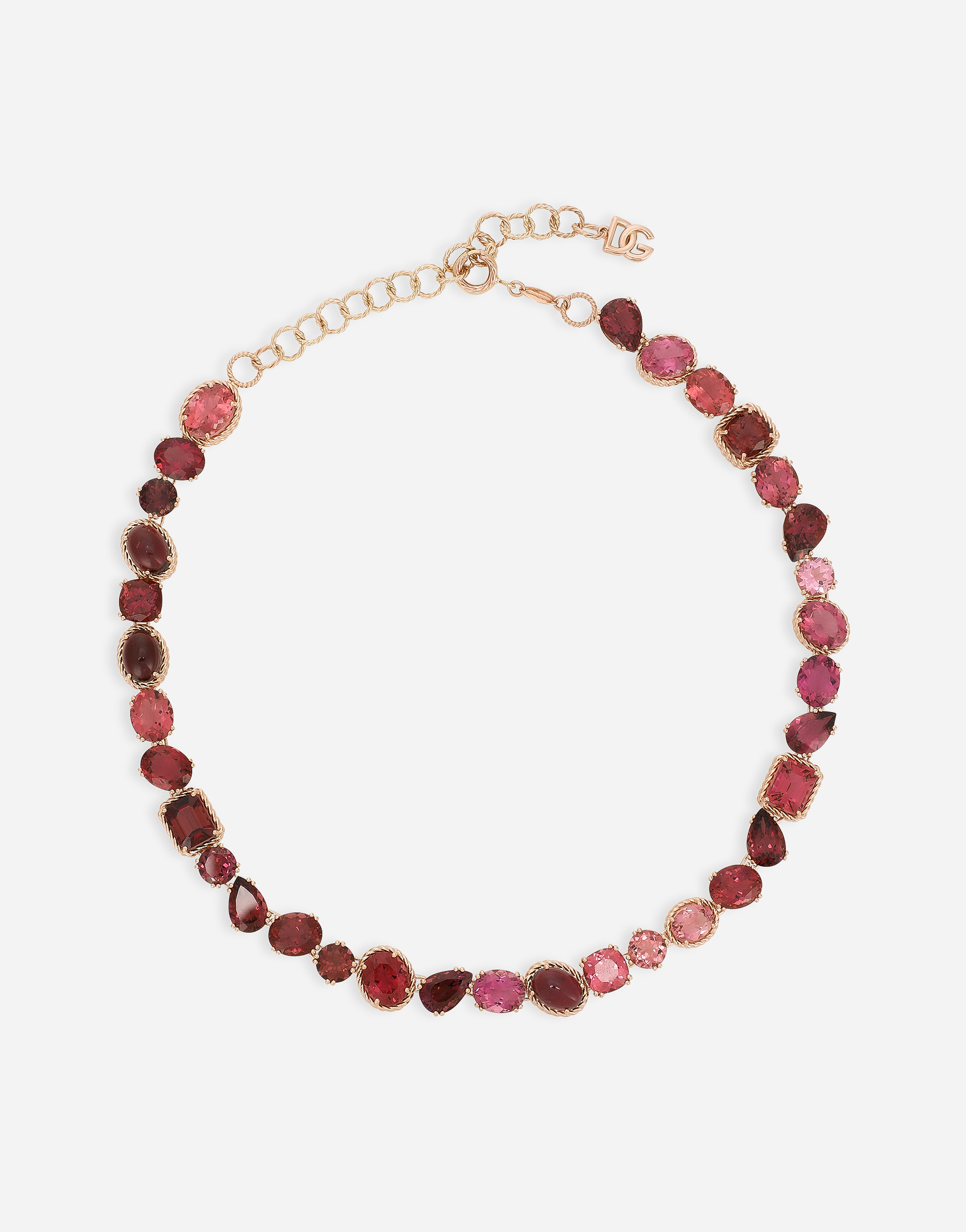 Dolce & Gabbana Anna Necklace In Red Gold 18kt With Toumalines - Woman Necklaces Red Gold Onesize