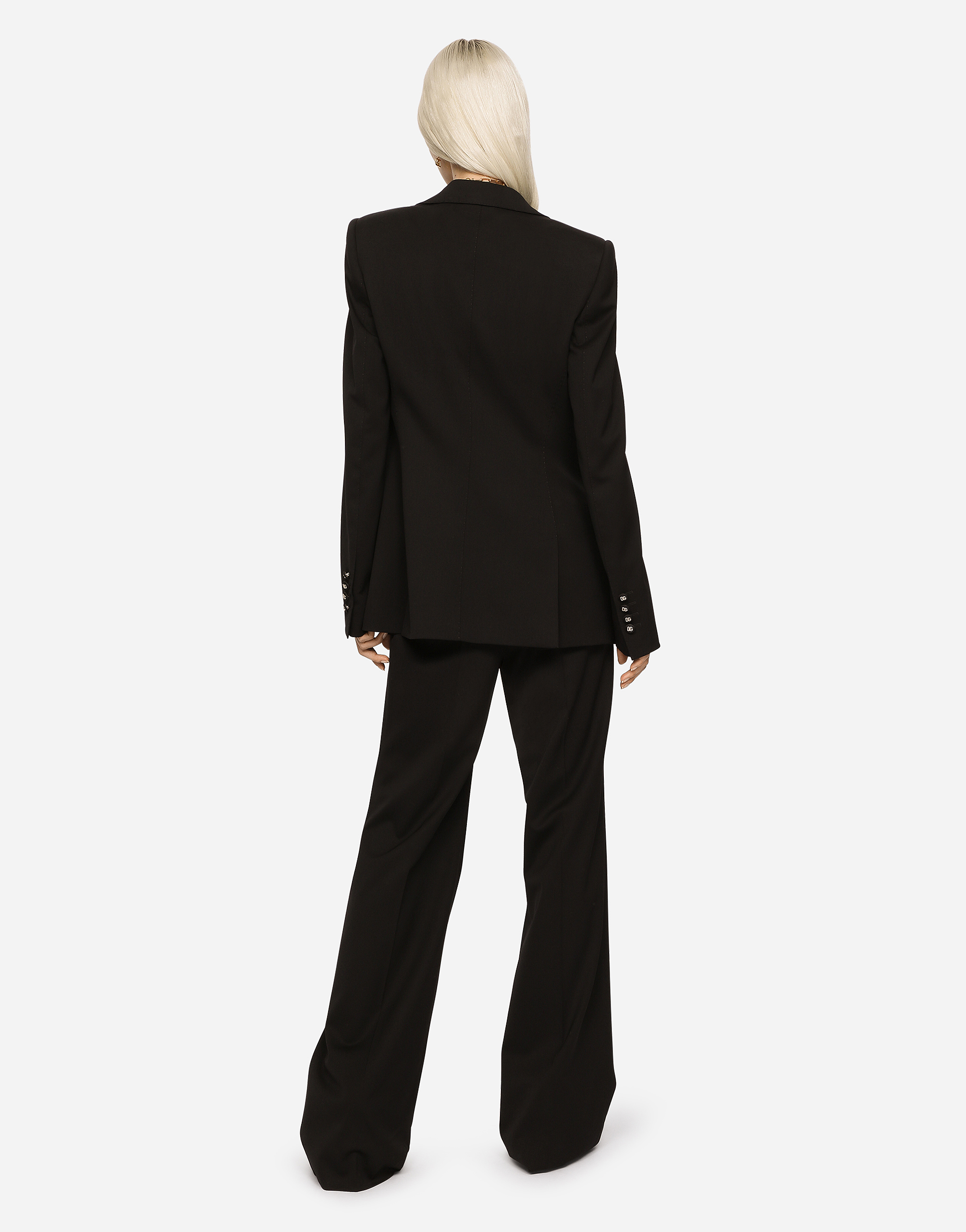 Dolce & Gabbana Gabardine Palazzo Pants In Black