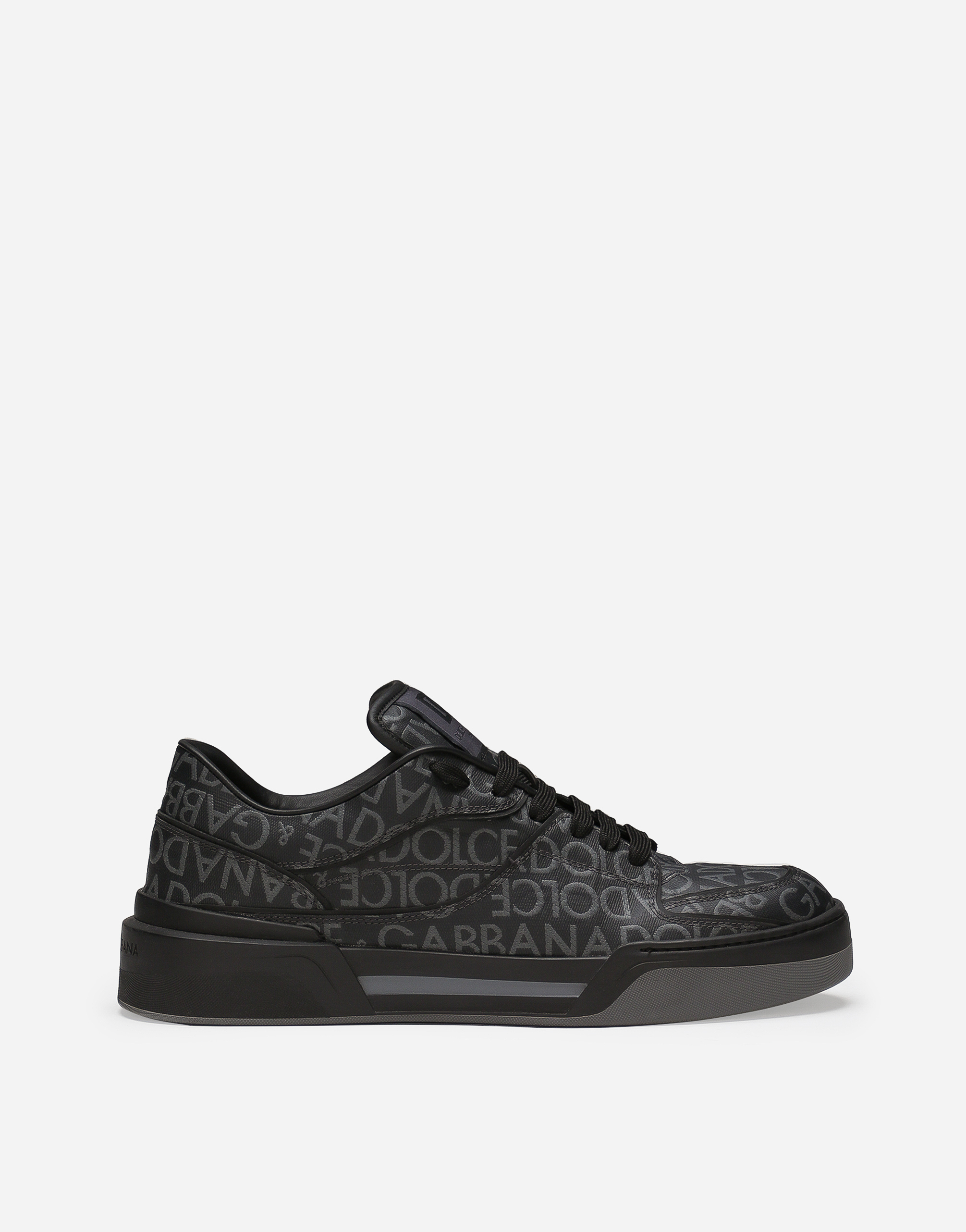 DOLCE & GABBANA COATED JACQUARD NEW ROMA SNEAKERS