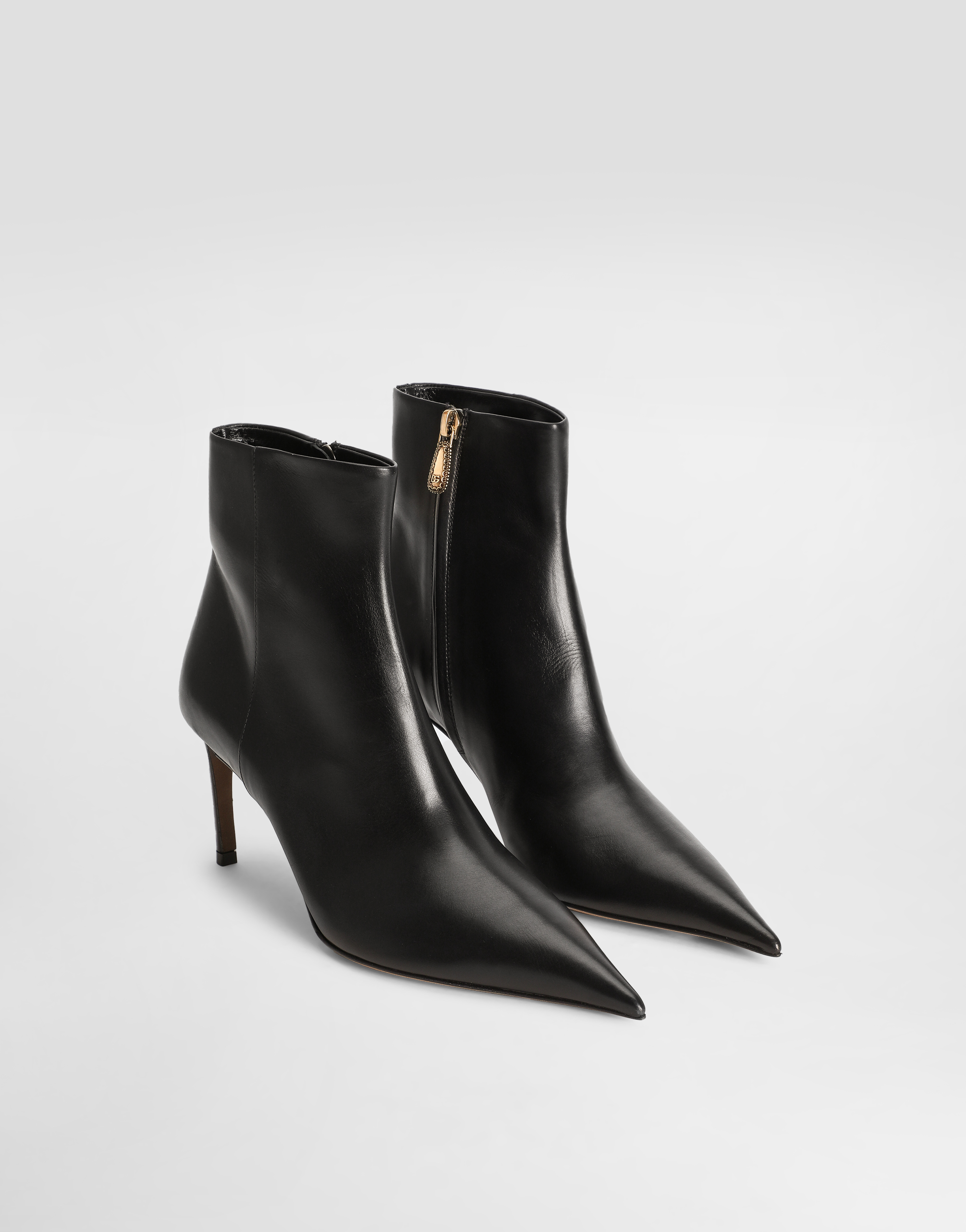 Dolce & Gabbana 75mm Devotion Pointed-toe Ankle Boots In Black