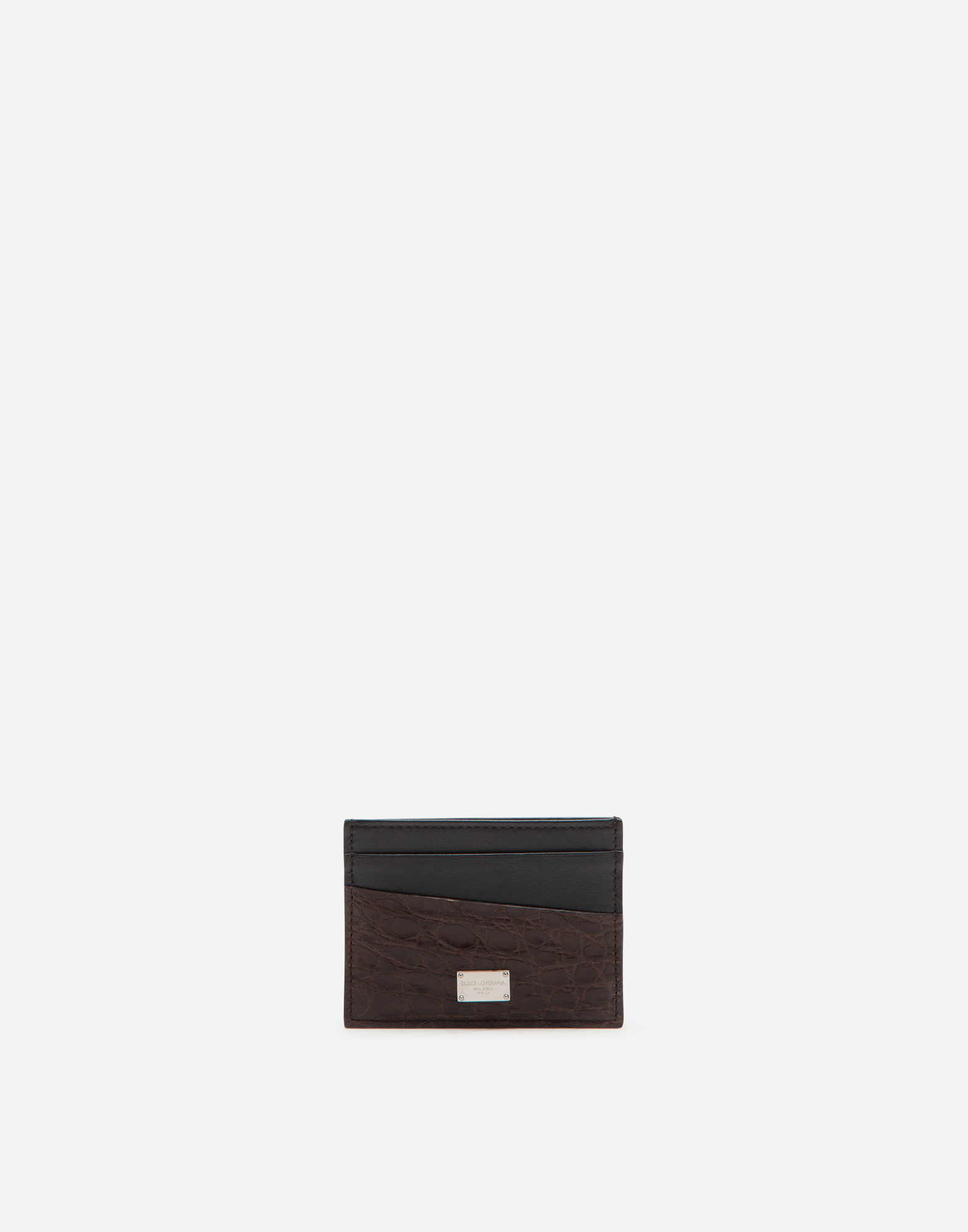 Dolce & Gabbana Crocodile Card Holder - Man Wallets And Small Leather Goods Multicolor Onesize