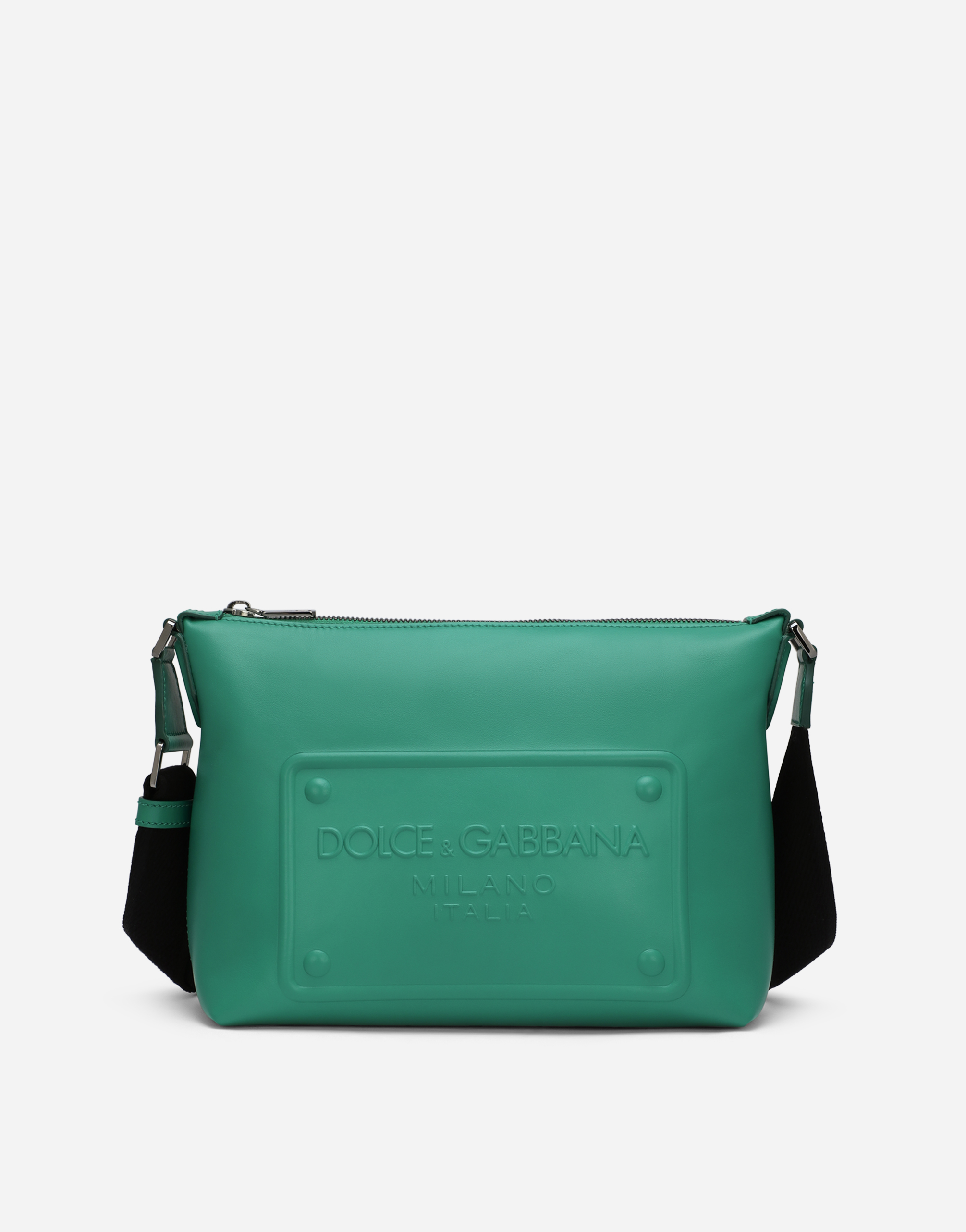 Dolce & Gabbana Borsa A Tracolla In Pelle Di Vitello Con Logo In Rilievo In Green