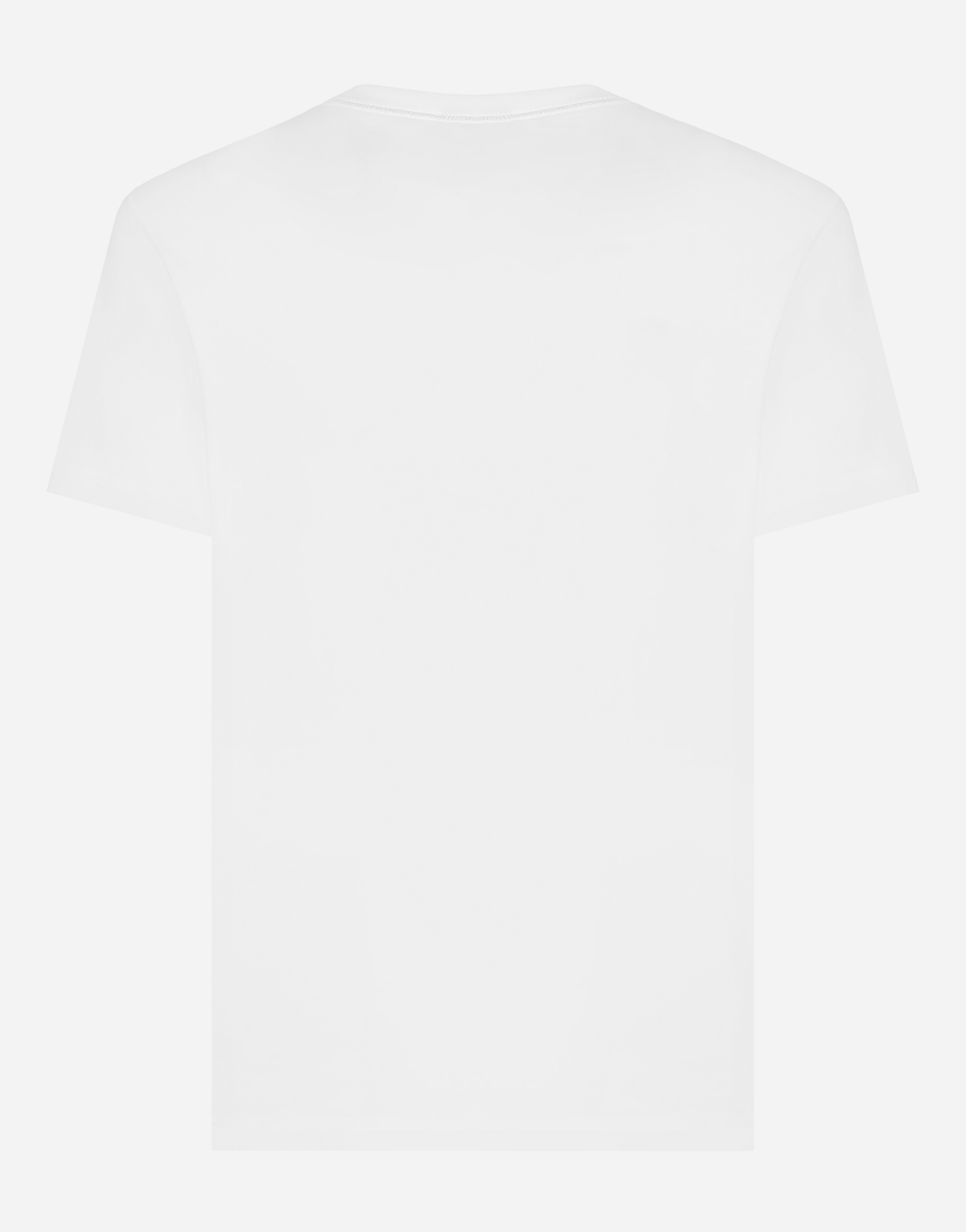 Shop Dolce & Gabbana Cotton T-shirt With Branded Tag In White