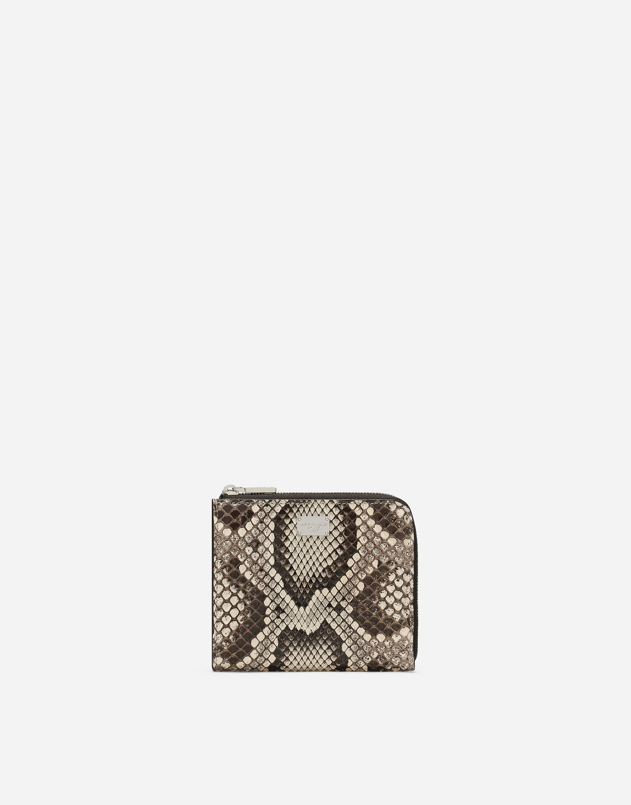 Python skin card holder in Yellow for Men Dolce&Gabbana®