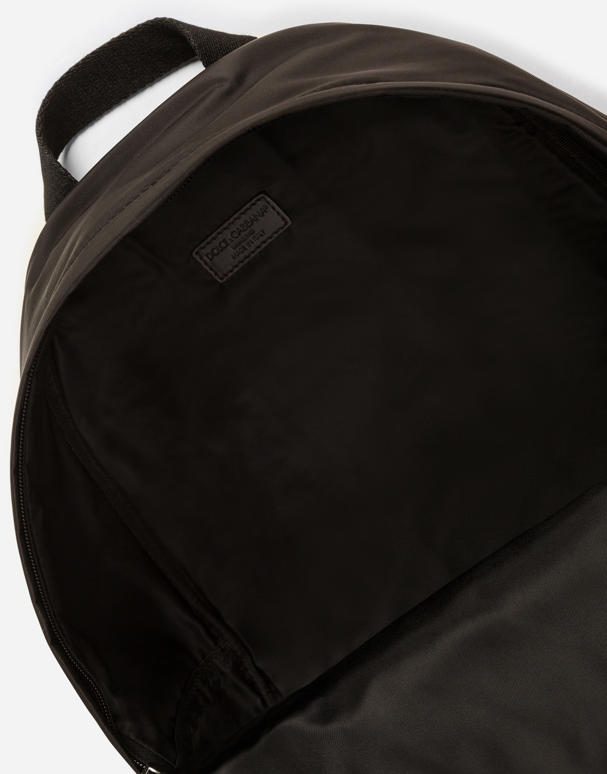黑Nylon backpack with dolce&gabbana milano logo | Dolce&Gabbana®