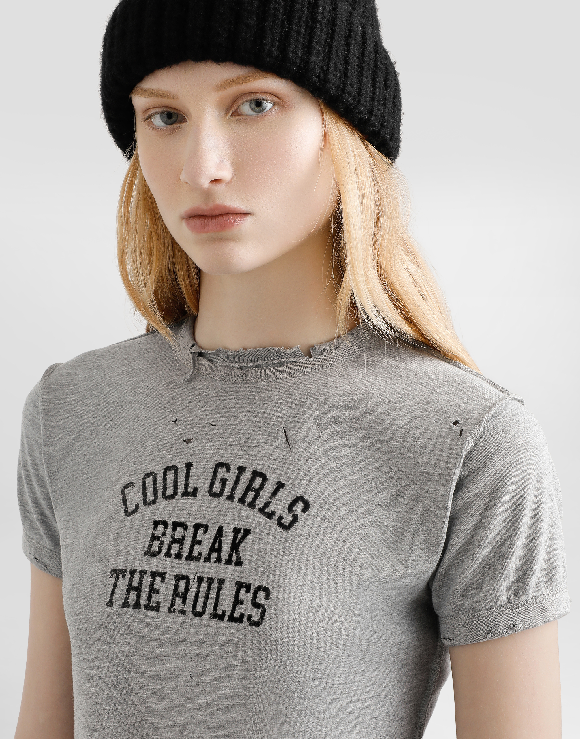 Dolce & Gabbana Graphic Print Casual Crewneck T-shirt In Gray