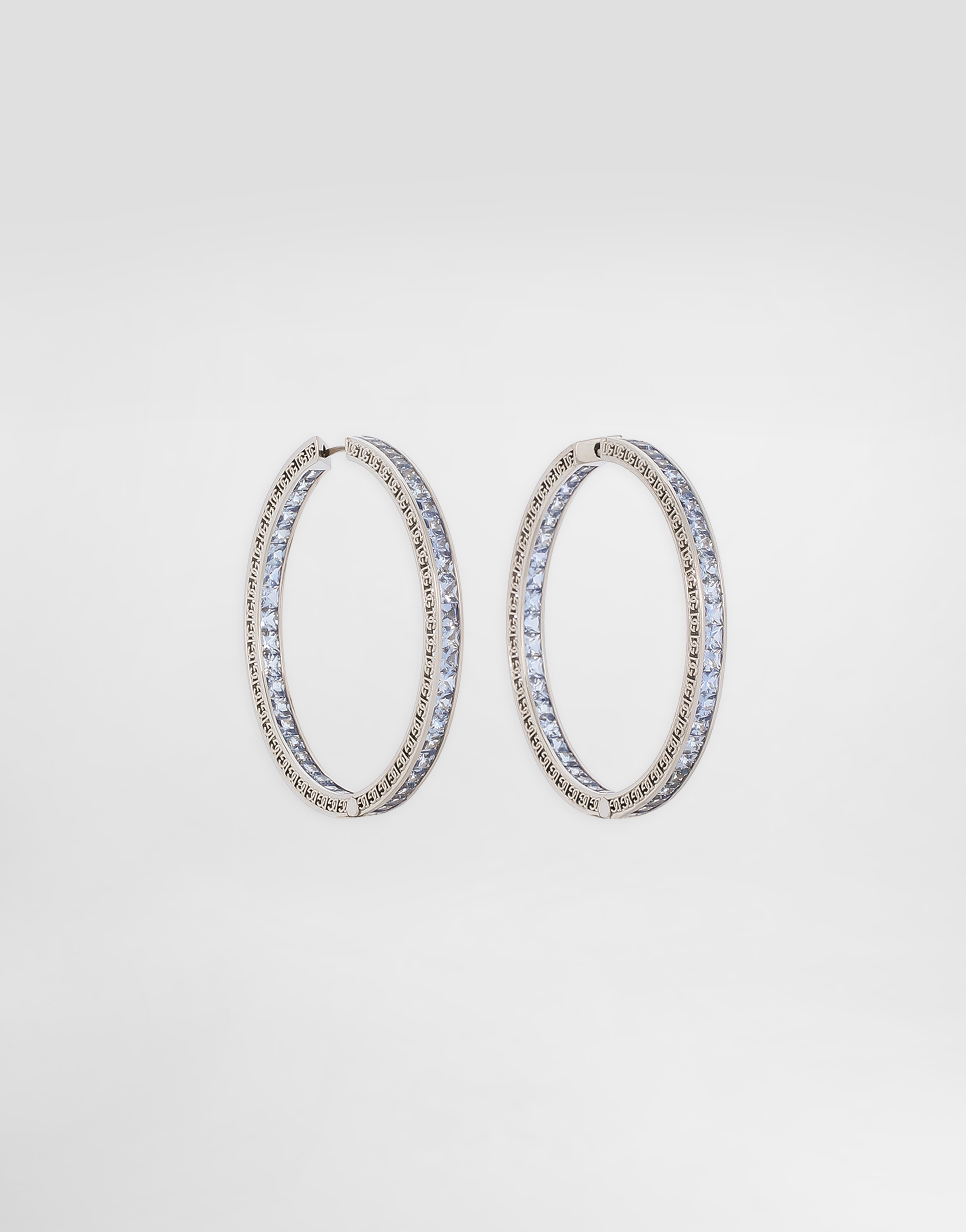 Dolce & Gabbana Anna Earrings In White Gold 18kt With Blue Sapphires - Woman Earrings White Gold Onesize