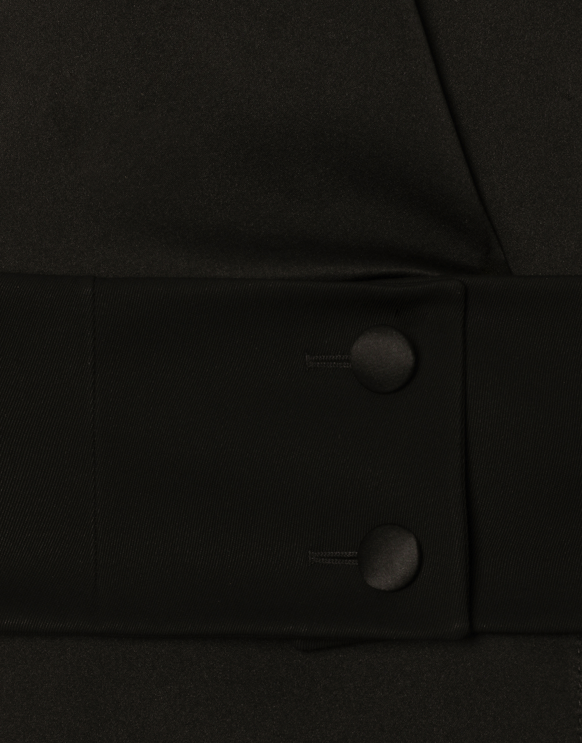 Double-breasted wool gabardine waistcoat