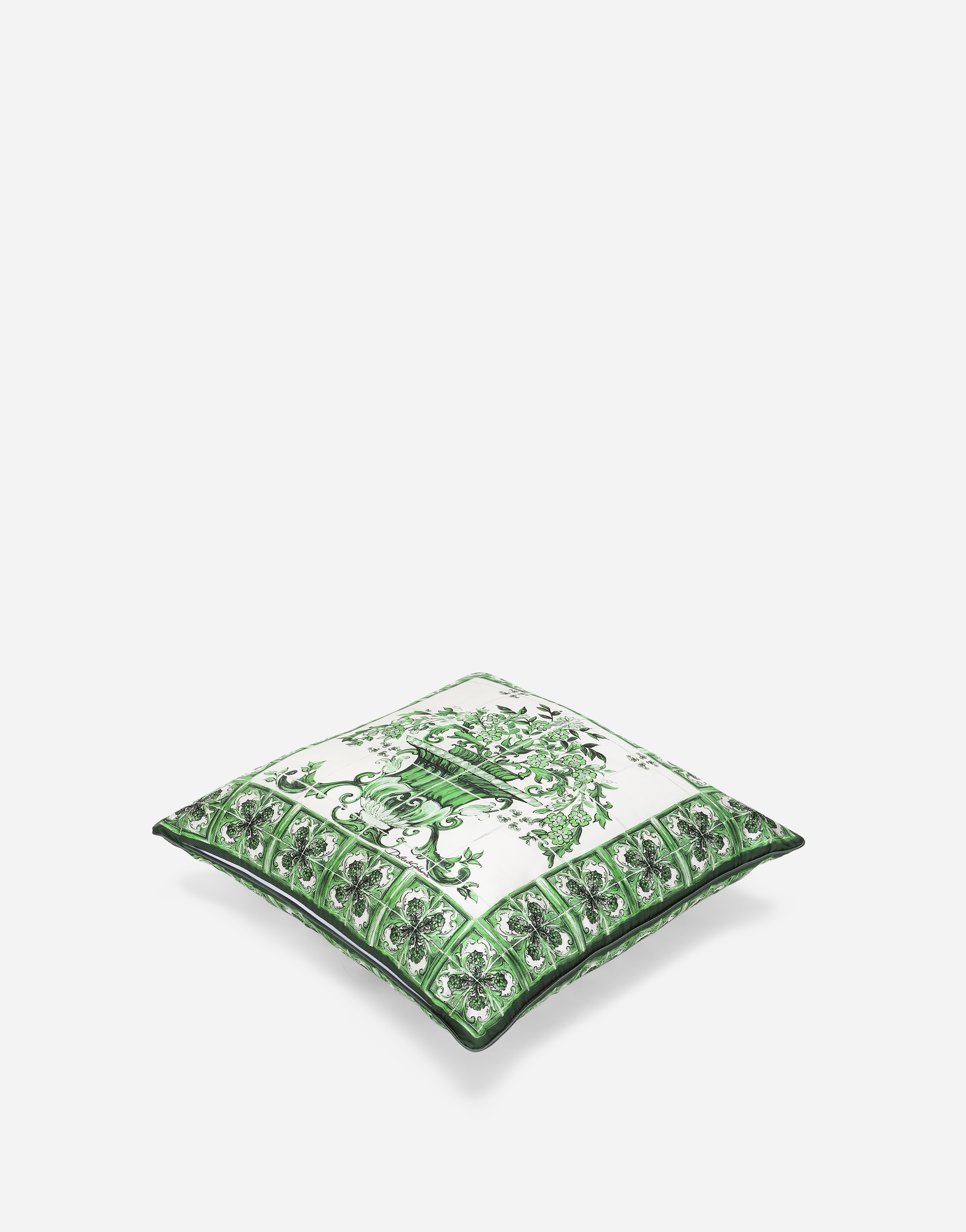 Dolce & Gabbana Silk Twill Cushion Small In Multicolor