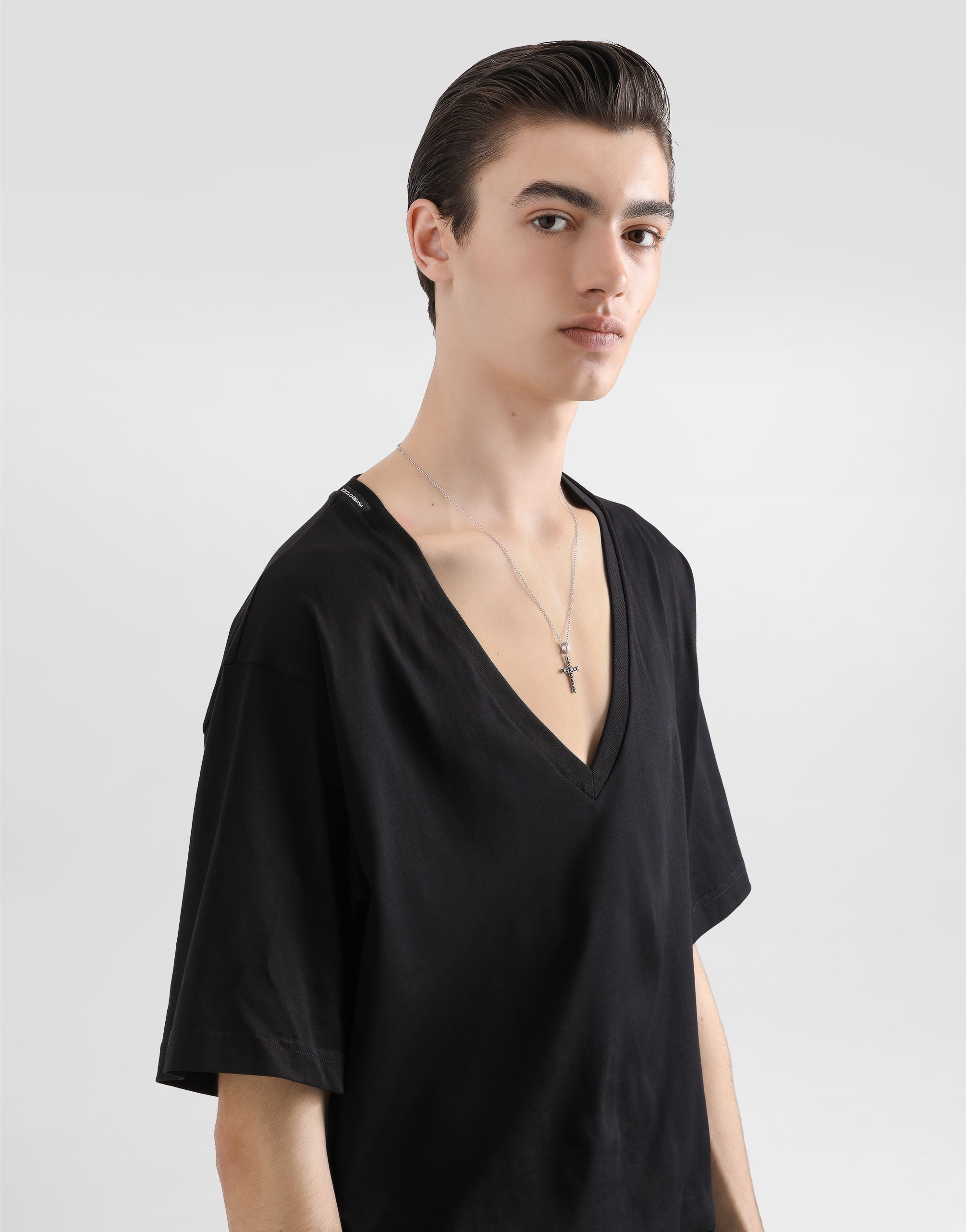 Cotton V-neck T-shirt