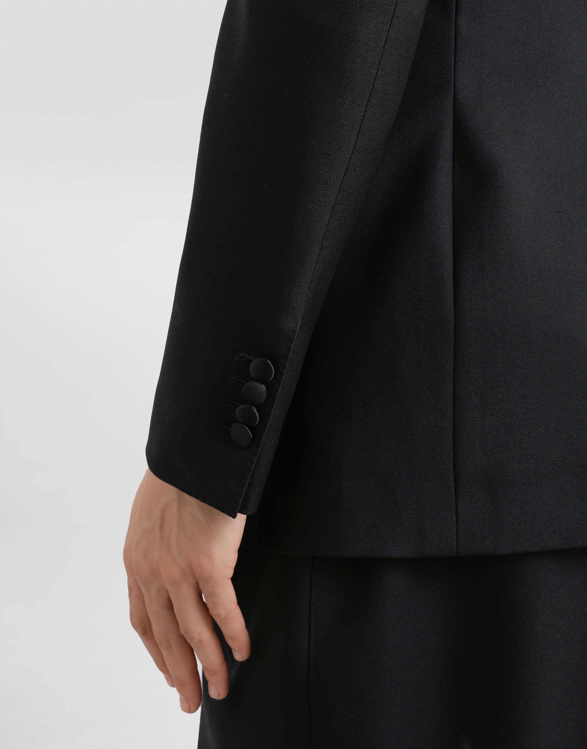 Double-breasted jacket inwool gabardine